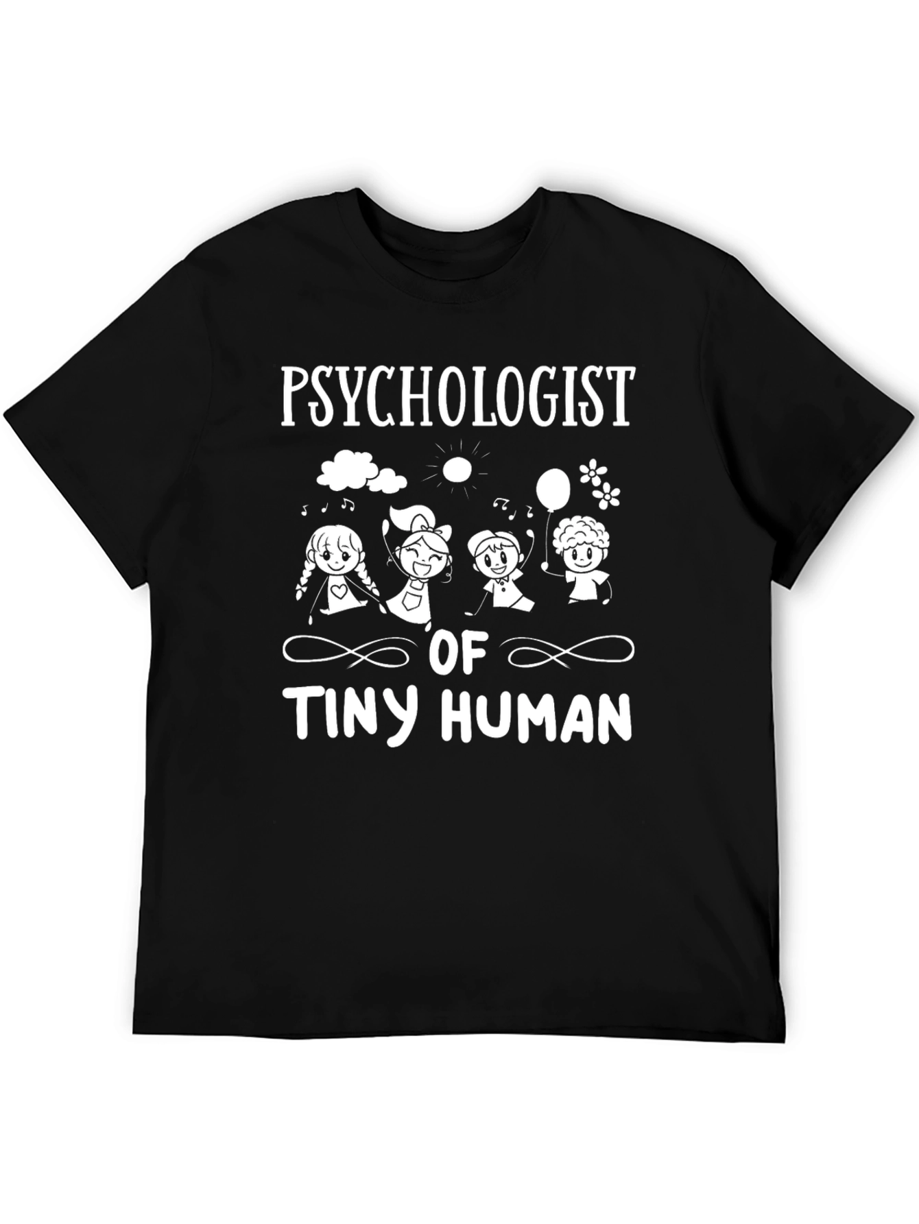 Black Psychologist of Tiny Humans Graphic T-Shirt view 5