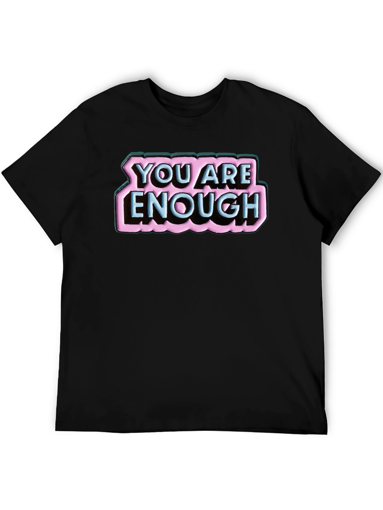 Black You Are Enough Graphic T-Shirt view 5