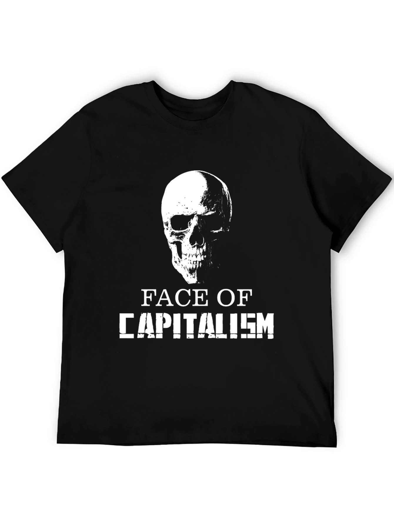 Black Face of Capitalism Black T-Shirt view 5