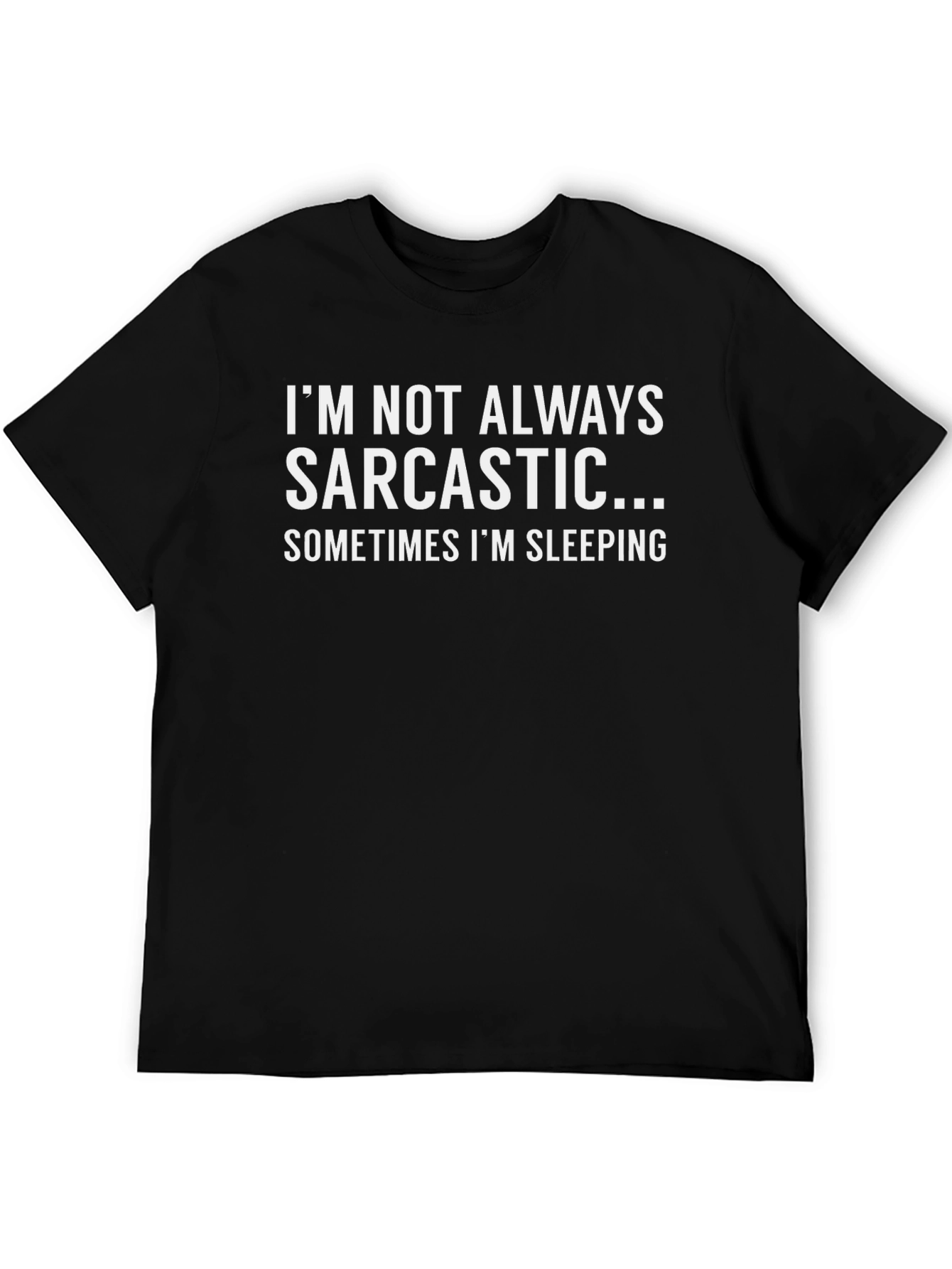 Black Sarcastic Sleep T-Shirt - Funny Novelty Tee view 5