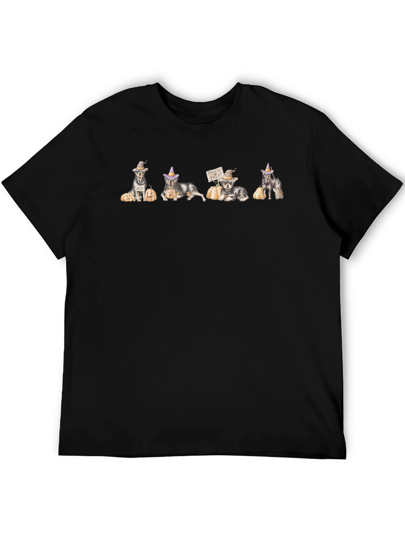 Black Halloween Dog T-Shirt - Spooky Season Tee view 5