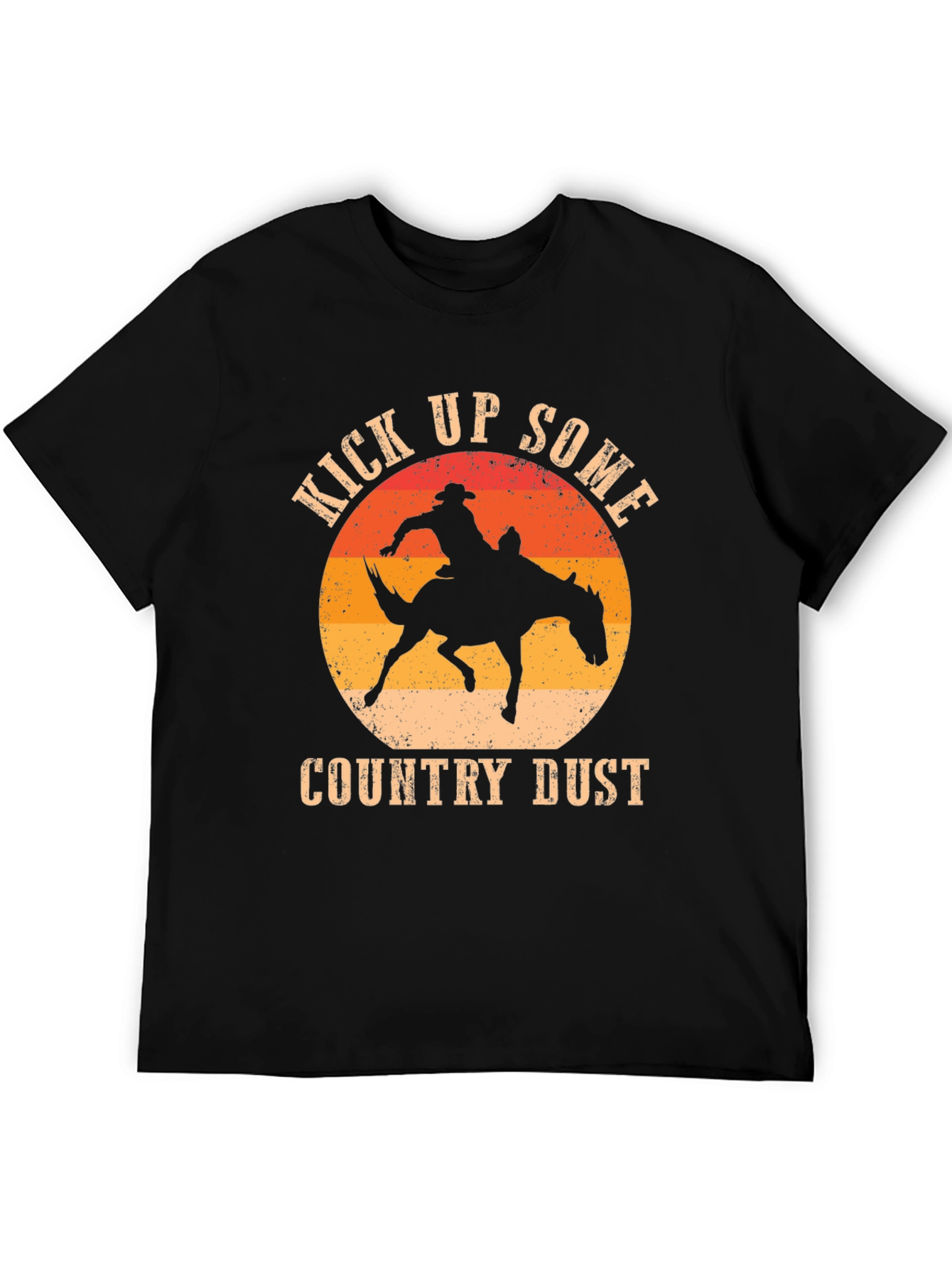 Kick Up Some Country Dust Cowboy Graphic T-Shirt - 5