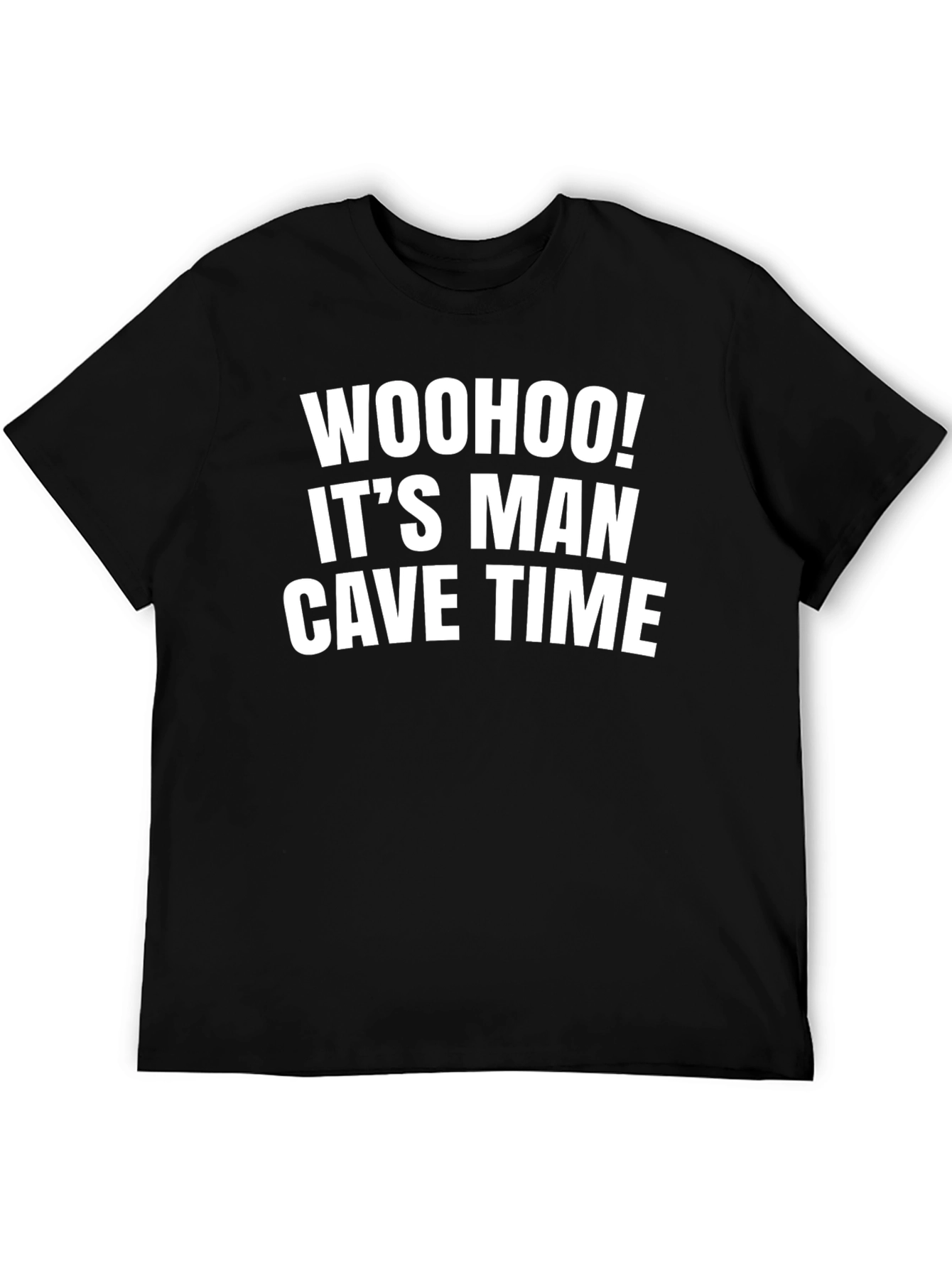 Black Man Cave Time T-Shirt - Black Graphic Tee view 5