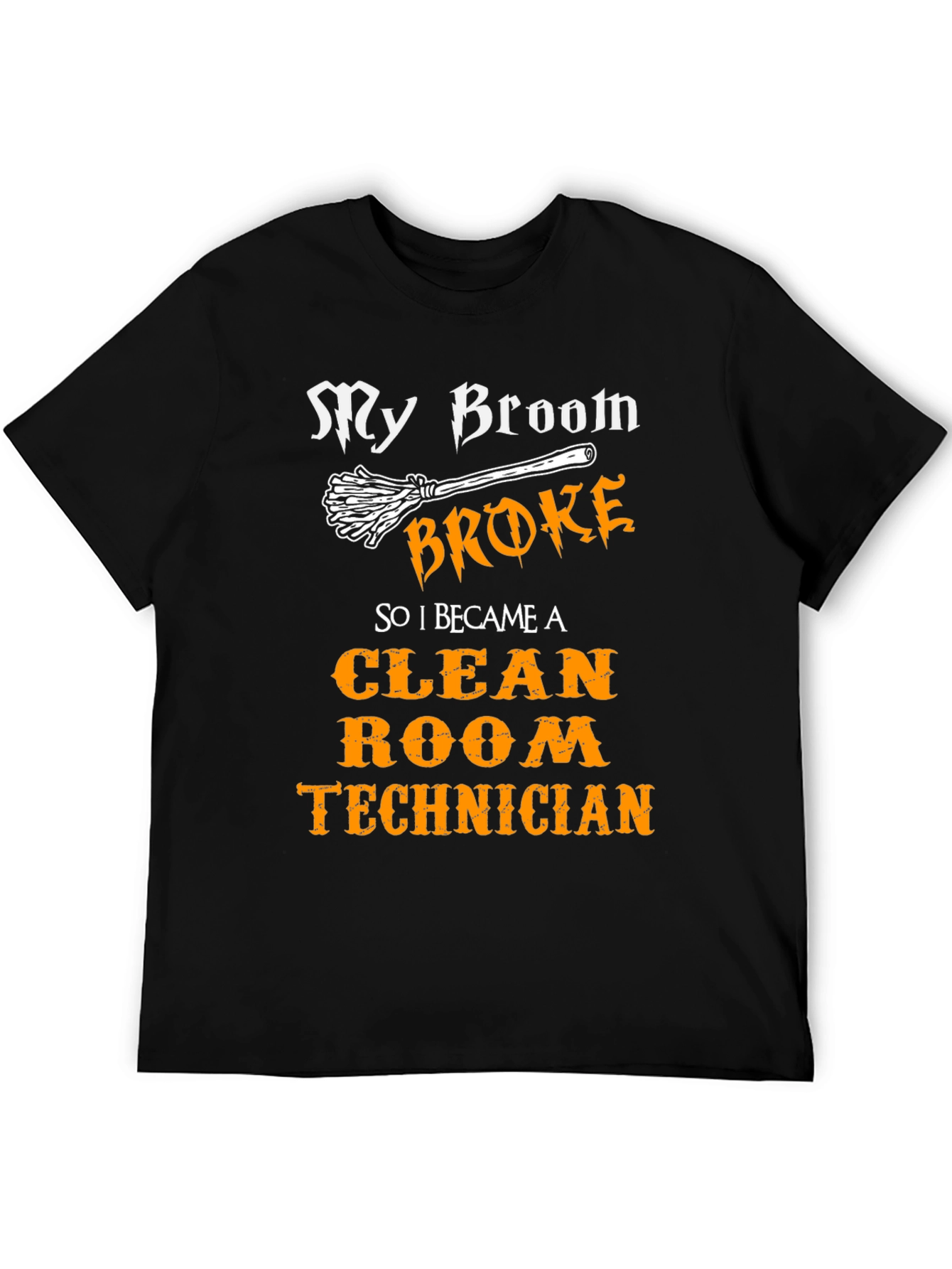 Black Funny Clean Room Technician T-Shirt view 5