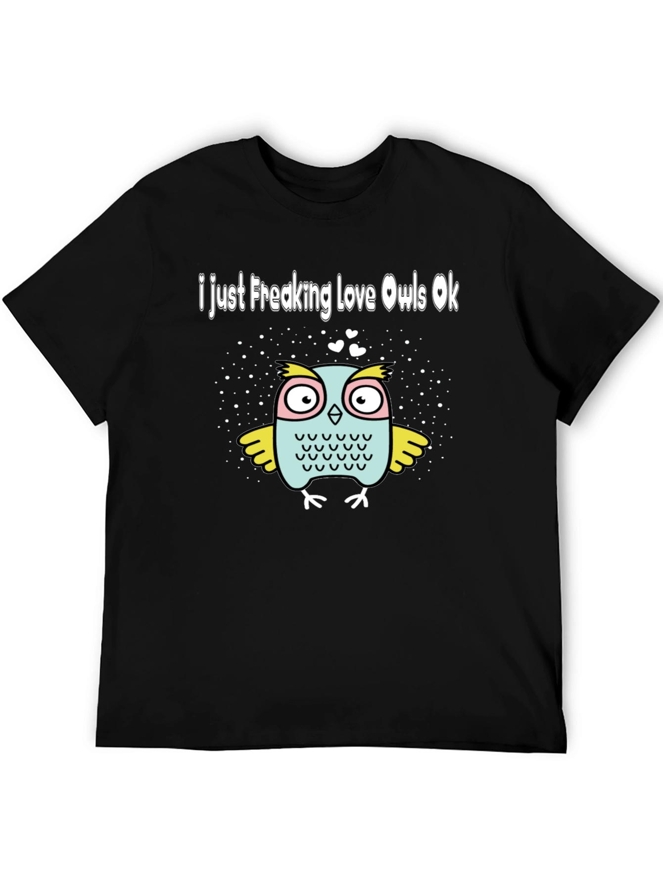 Black I Just Freaking Love Owls T-Shirt view 5
