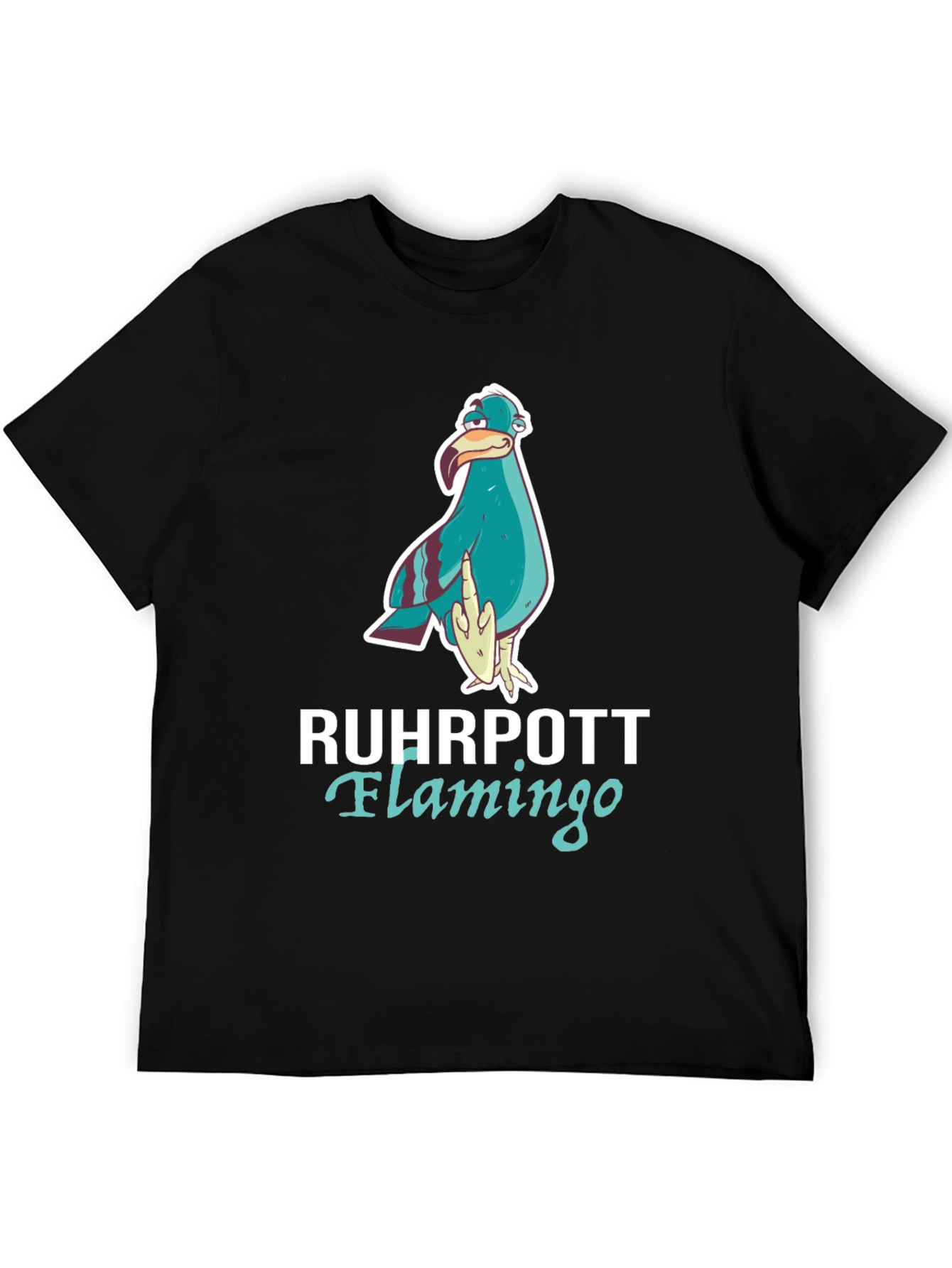 Black Ruhrpott Flamingo Graphic Tee view 5