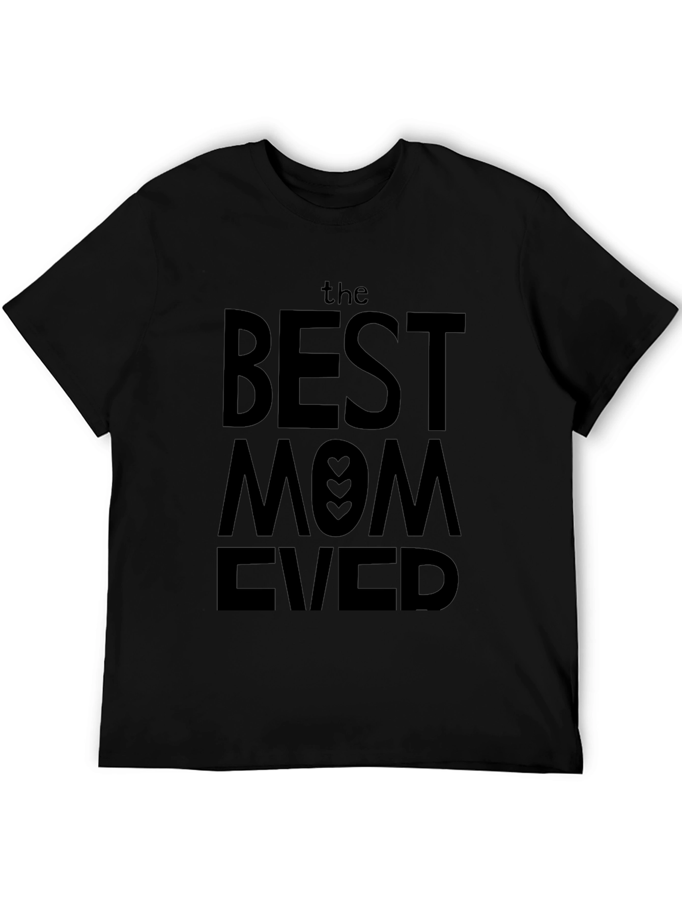Black Best Mom Ever T-Shirt - Black view 5