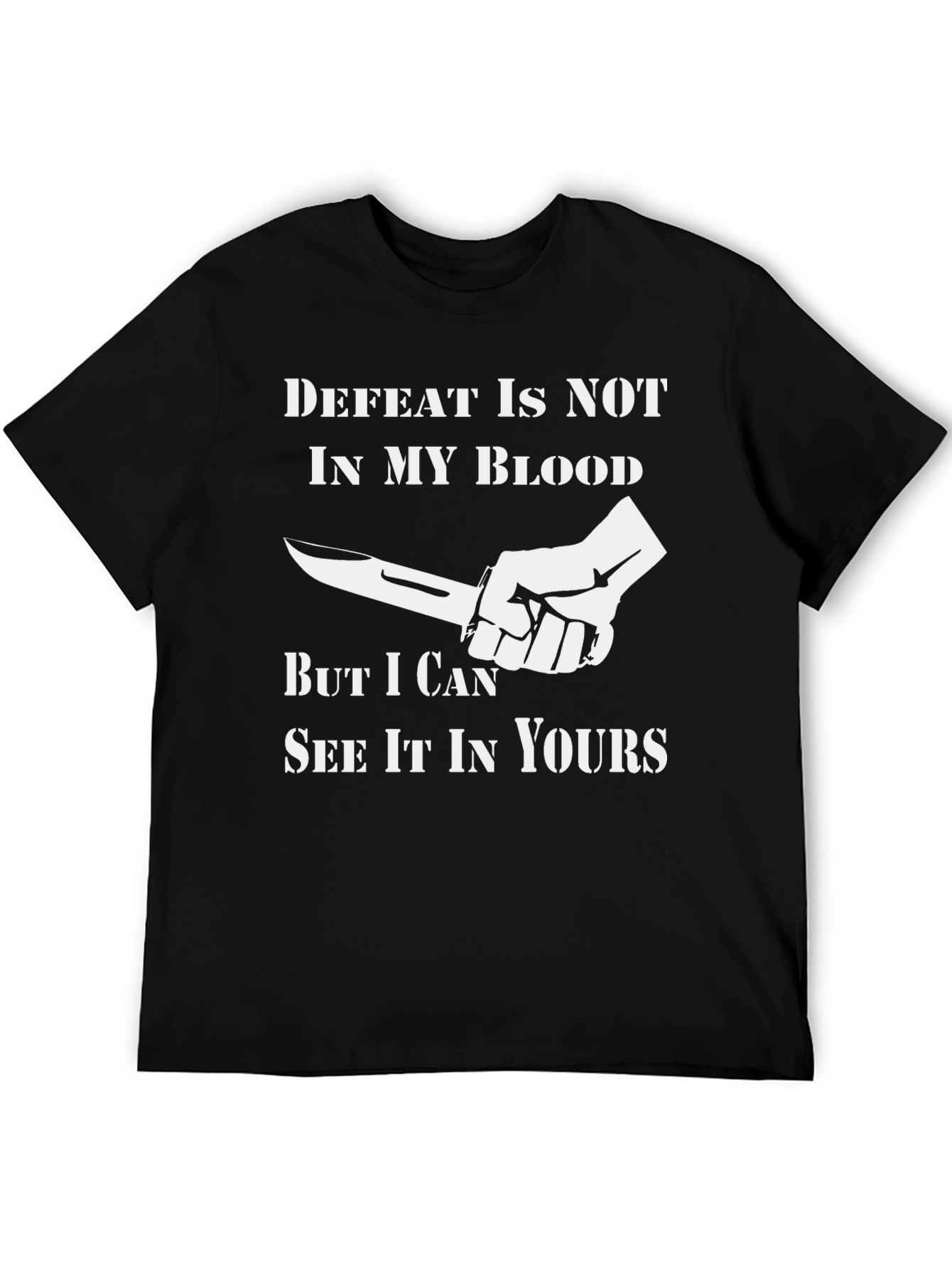 Black Defeat In Your Blood Graphic Tee - Edgy Style view 5
