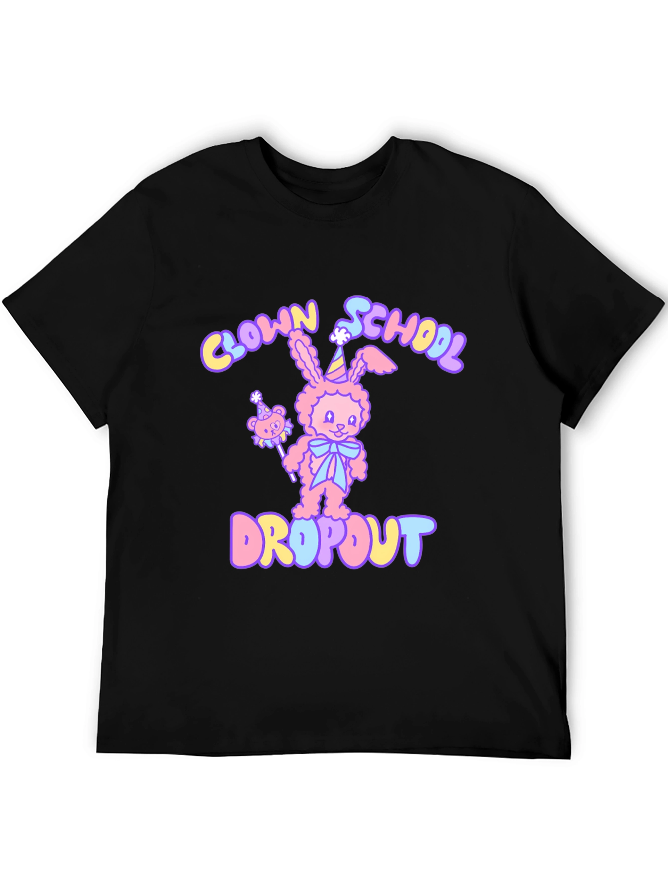Black Clown School Dropout Graphic T-Shirt view 5
