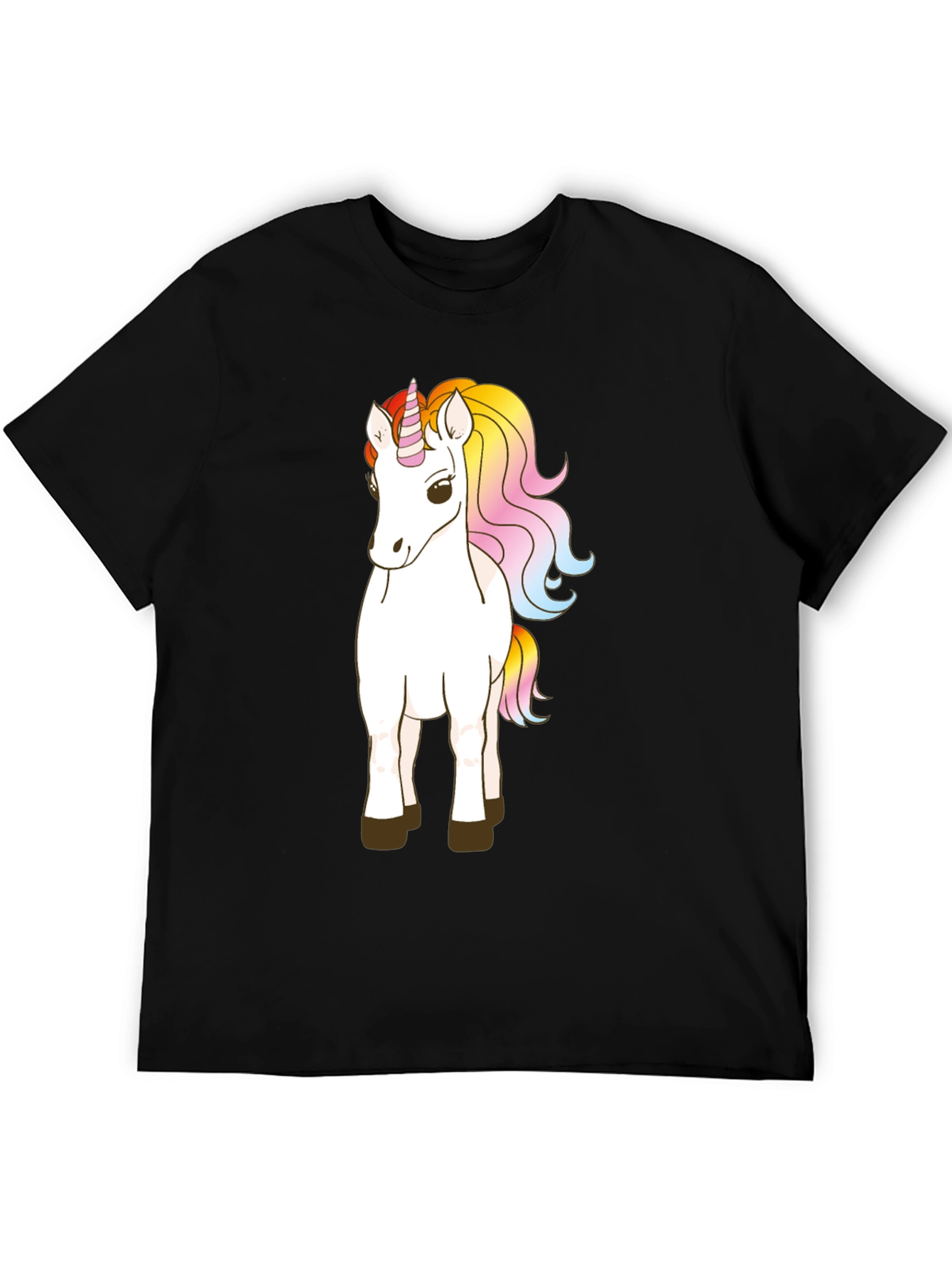 Black Unicorn Graphic Tee - Black Cotton Blend Comfort view 5