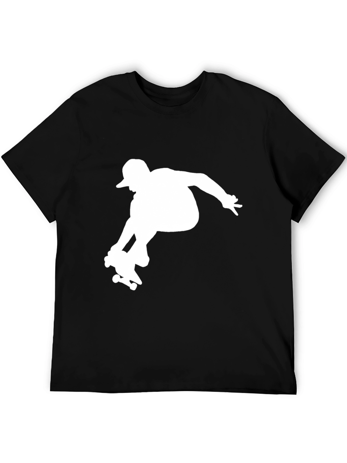 Black Skateboarding Silhouette T-Shirt - Black view 5
