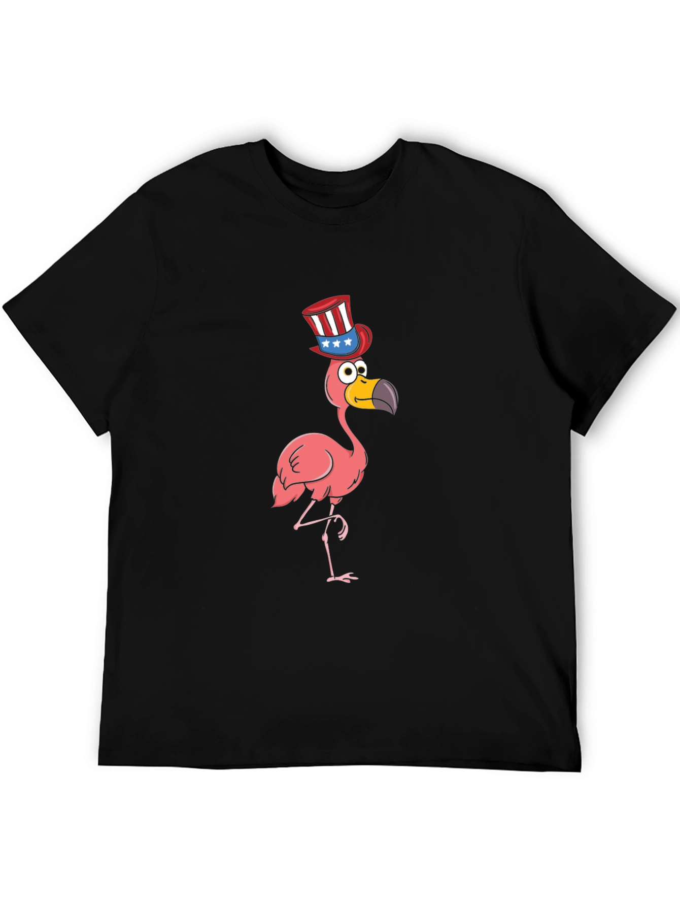 Black Patriotic Flamingo Graphic Tee view 5