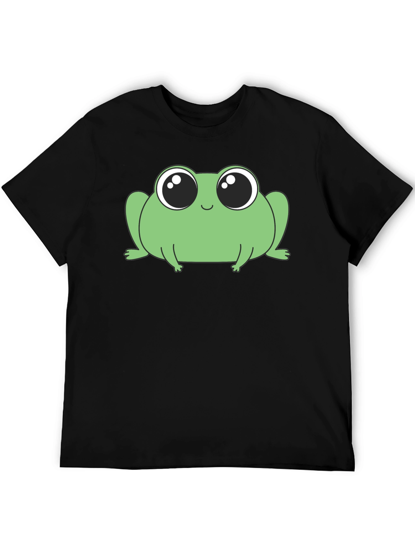 Black Cute Frog Graphic T-Shirt - Soft Cotton Blend view 5