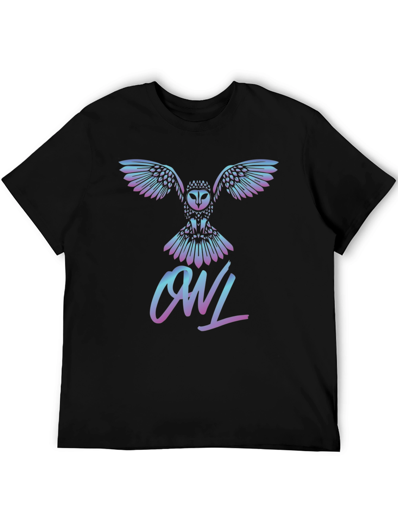 Black Owl Graphic T-Shirt - Stylish Crew Neck Tee view 5