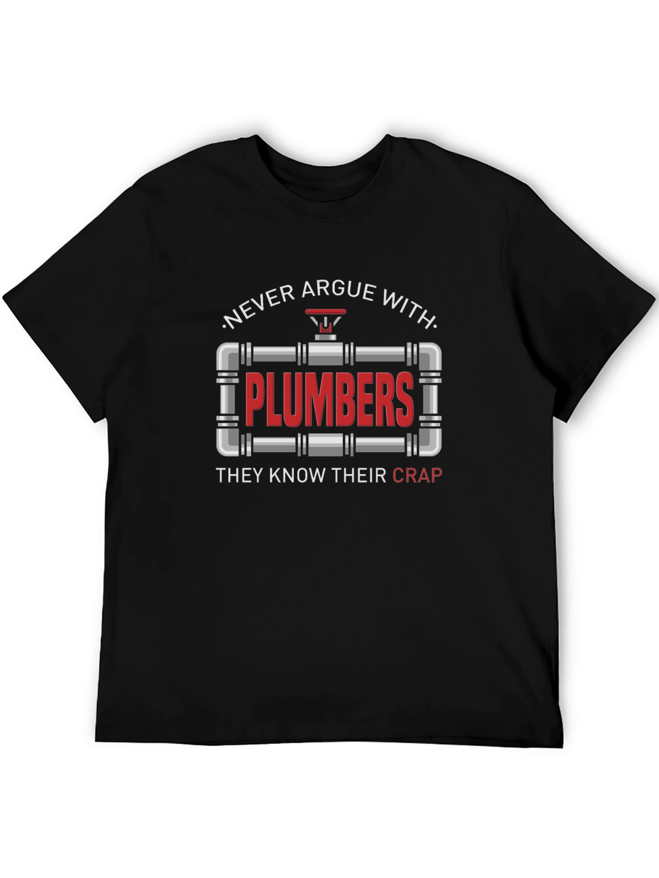 Black Plumbers Know Their Crap T-Shirt view 5