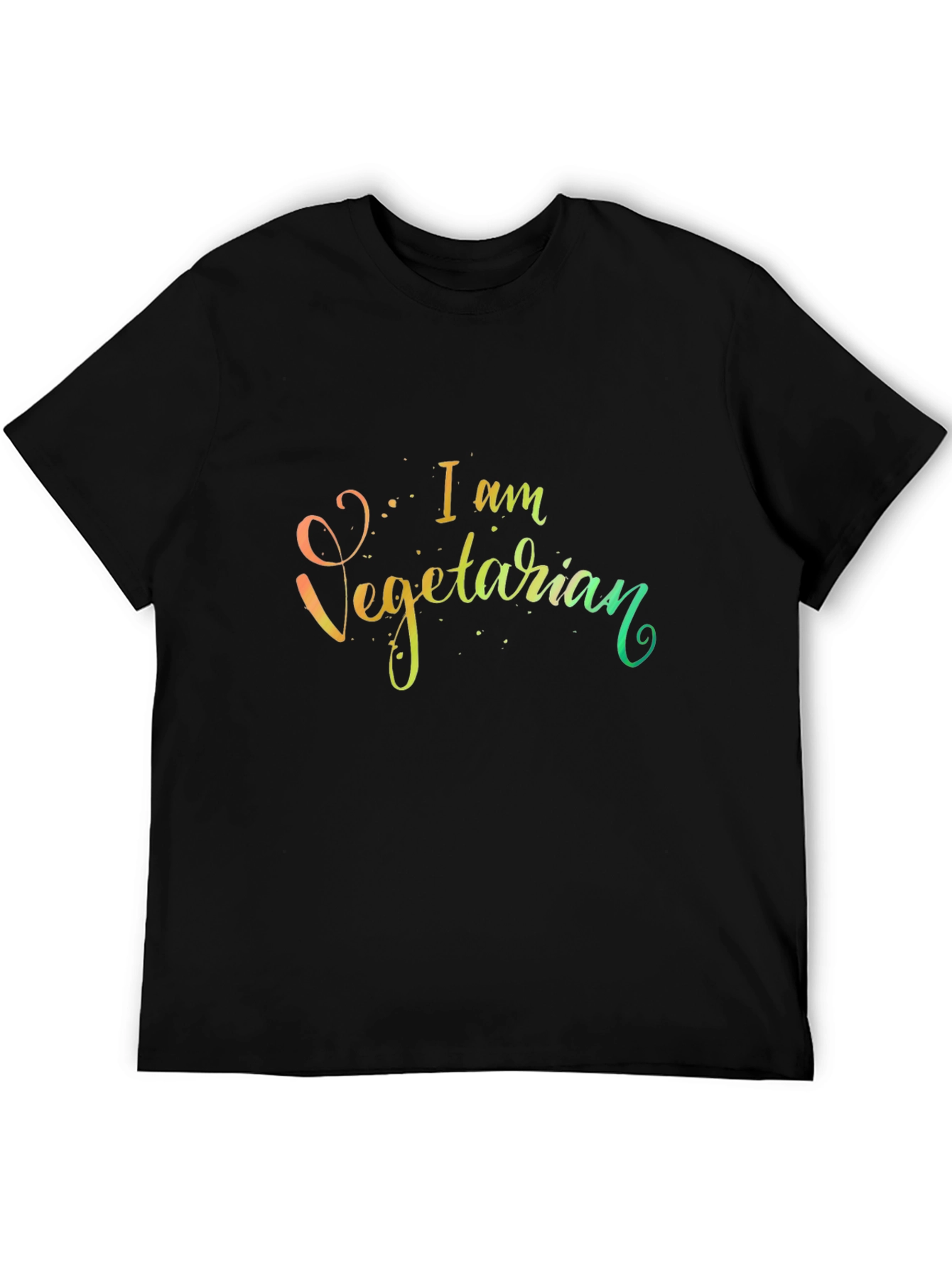 Black I am Vegetarian Graphic Tee view 5
