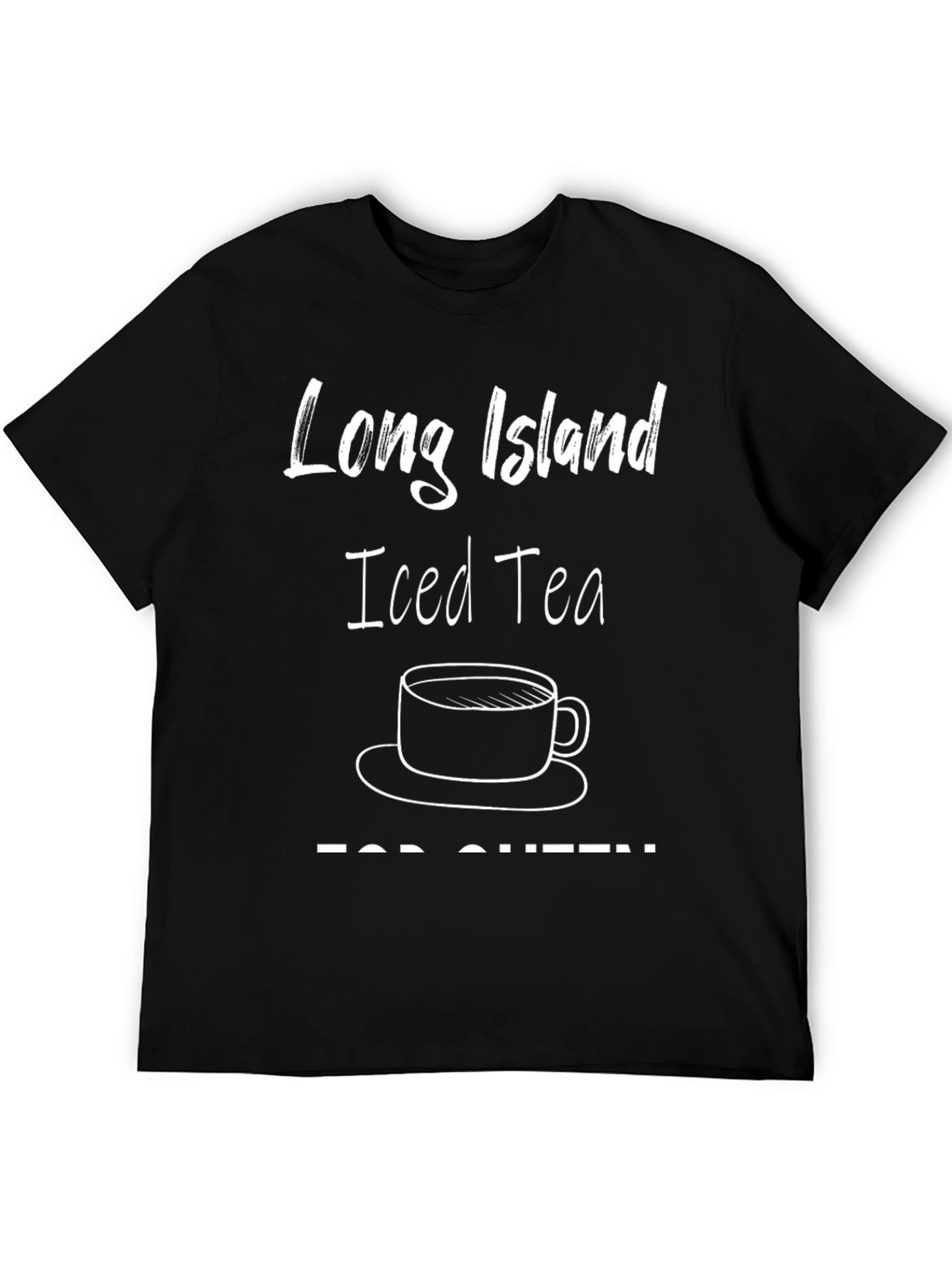 Black Long Island Iced Tea Funny Graphic T-Shirt view 5