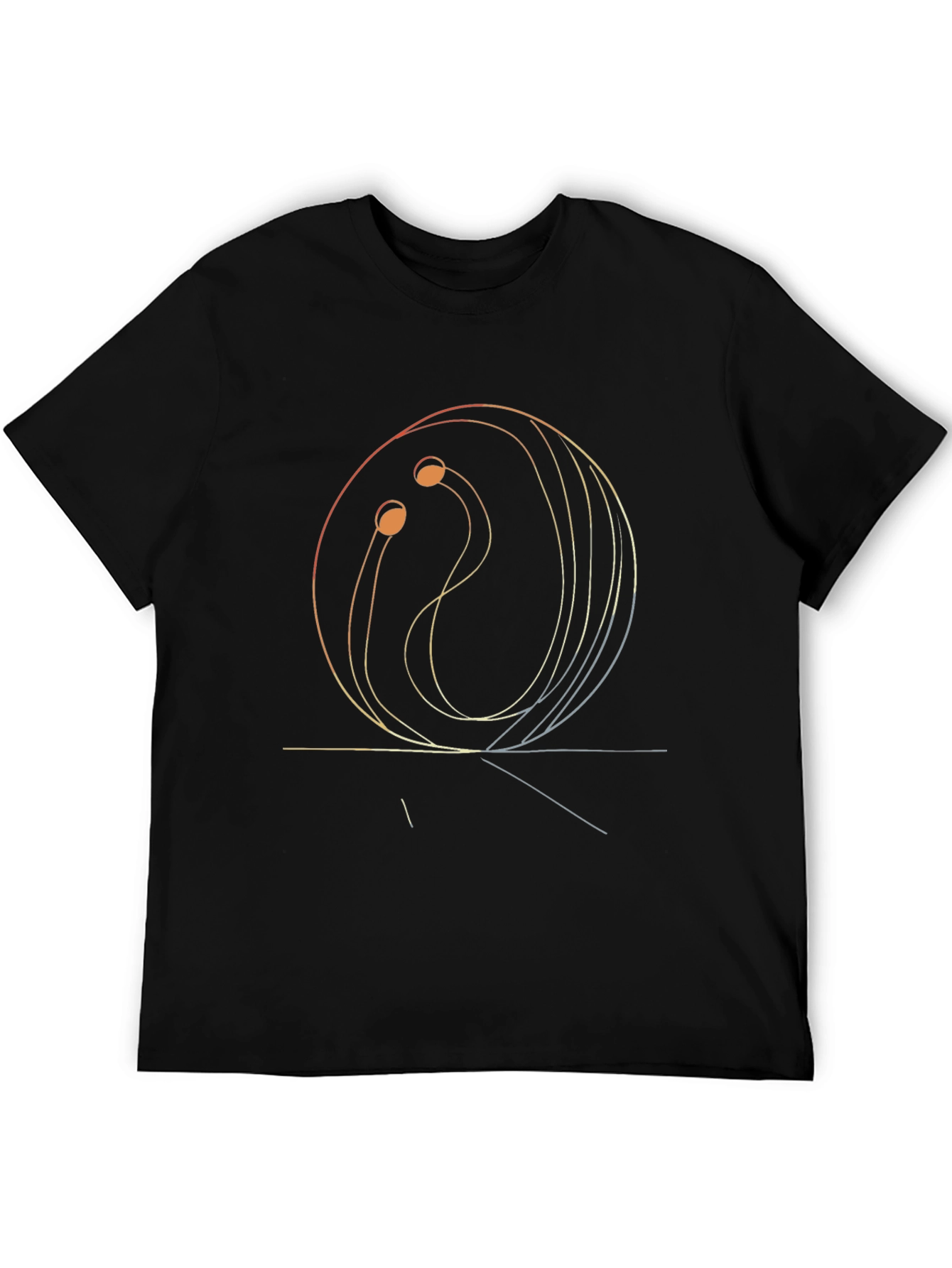 Black Abstract Graphic Black T-Shirt - Modern Art Tee view 5