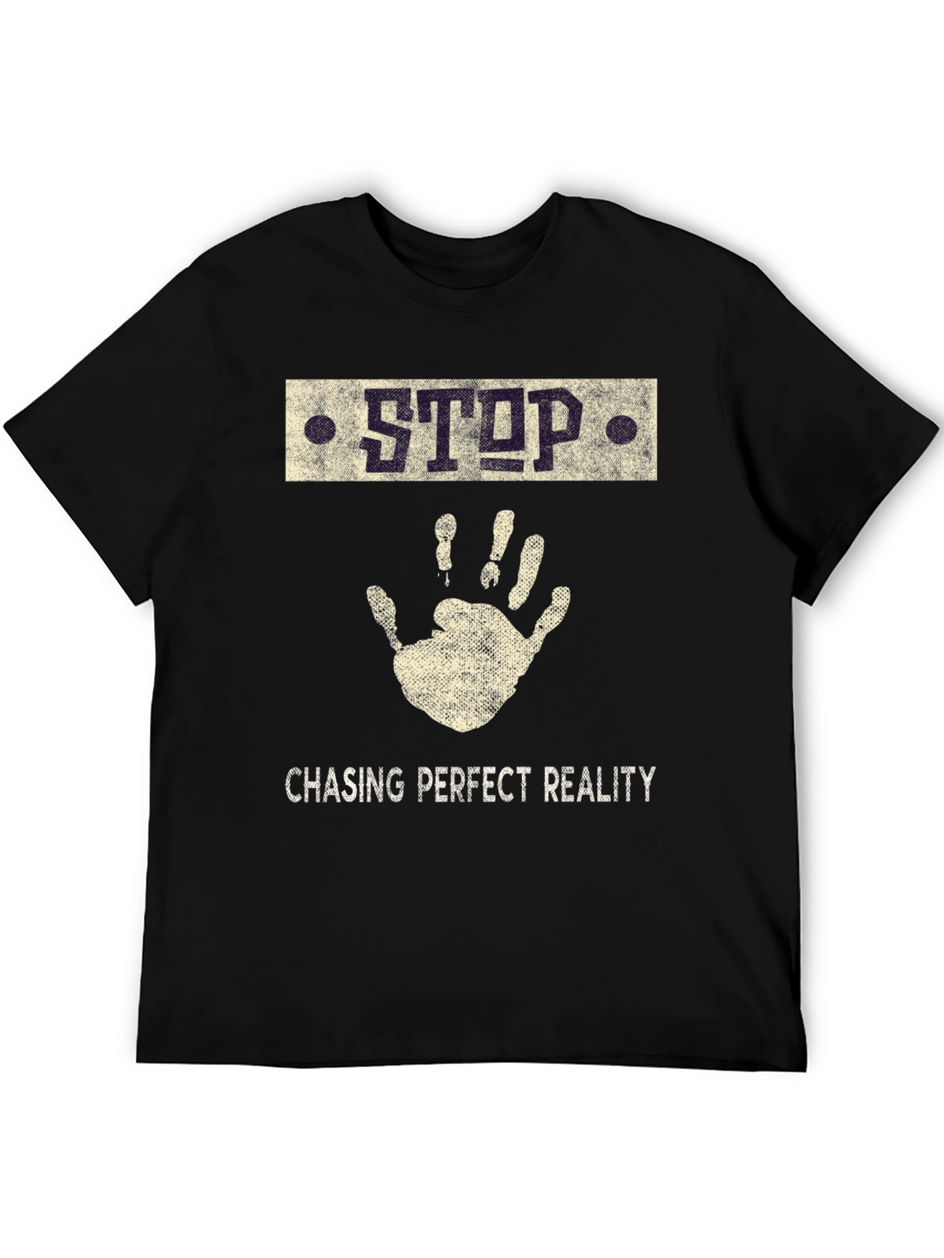 Black Stop Chasing Reality Graphic Tee view 5