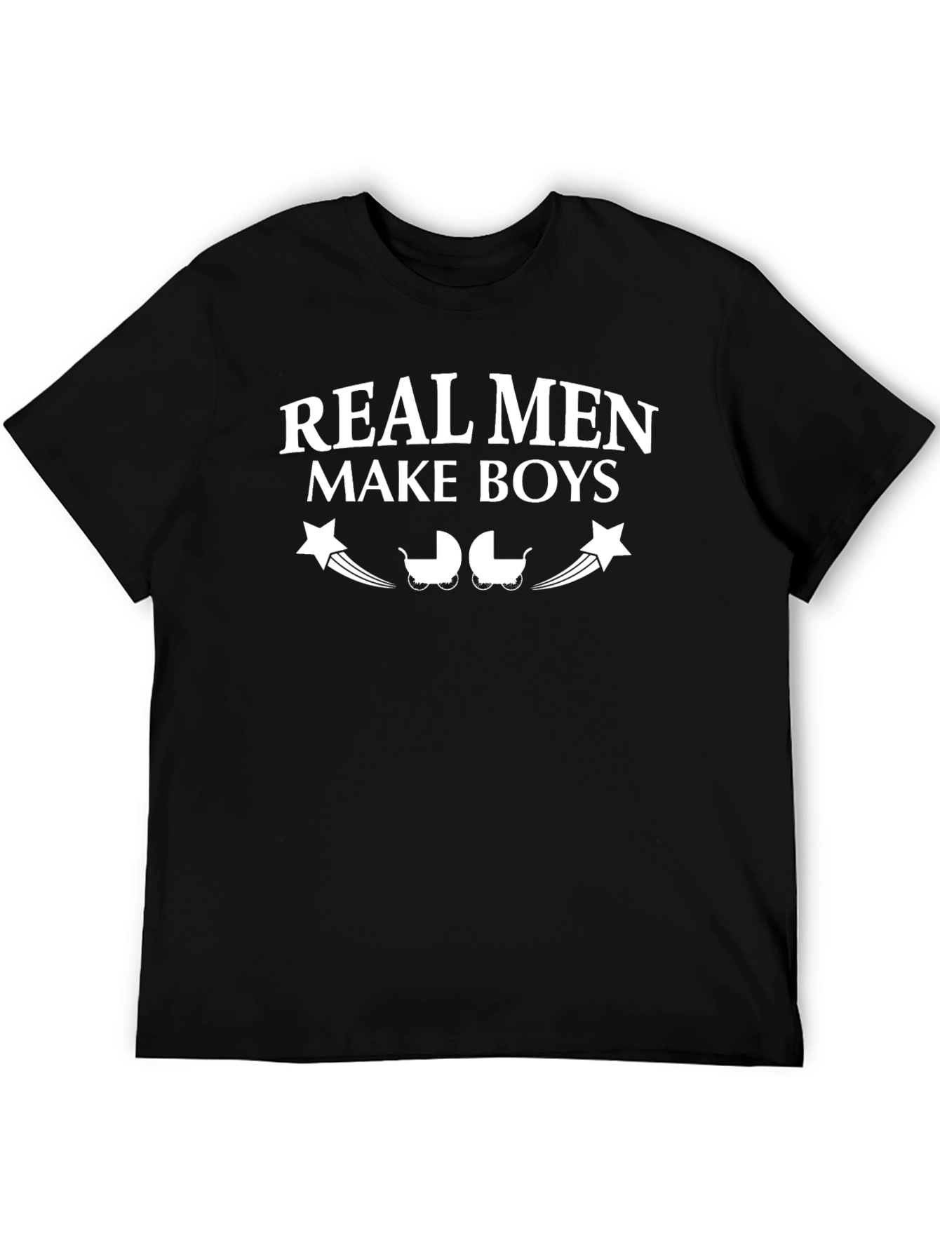 Black Real Men Make Boys Graphic T-Shirt view 5