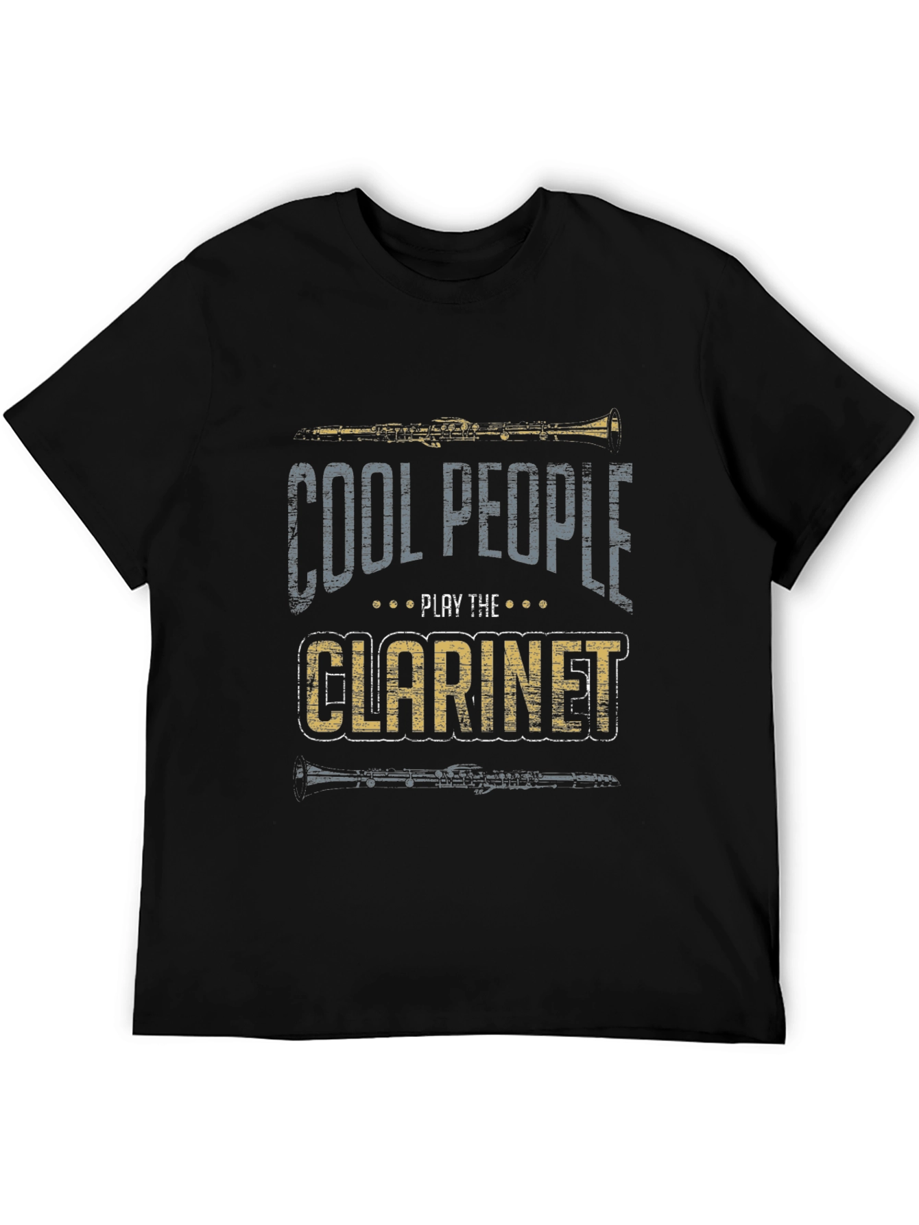 Black Cool People Play Clarinet Black T-Shirt view 5