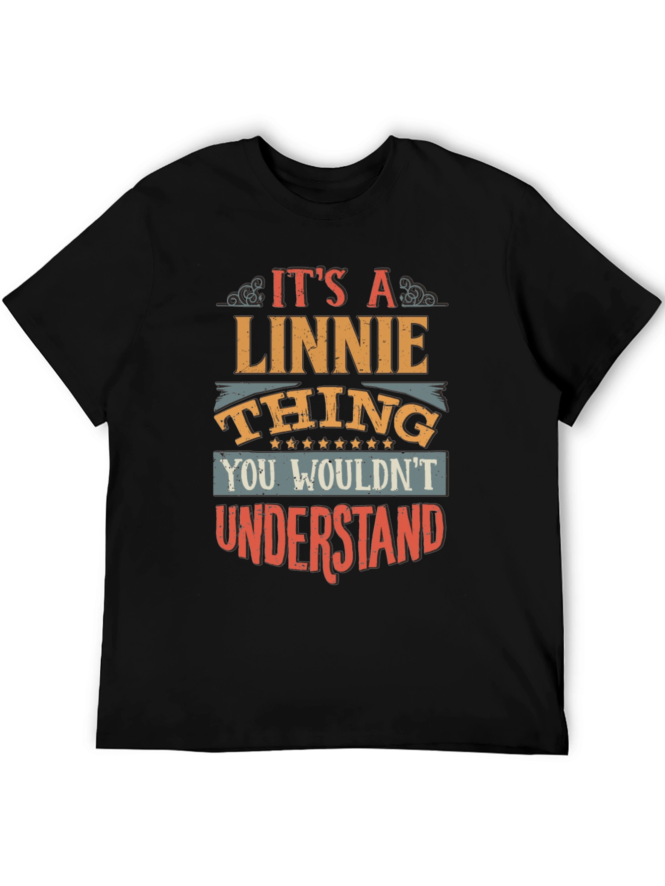 Black Linnie Thing T-Shirt - Unique Gift Idea view 5