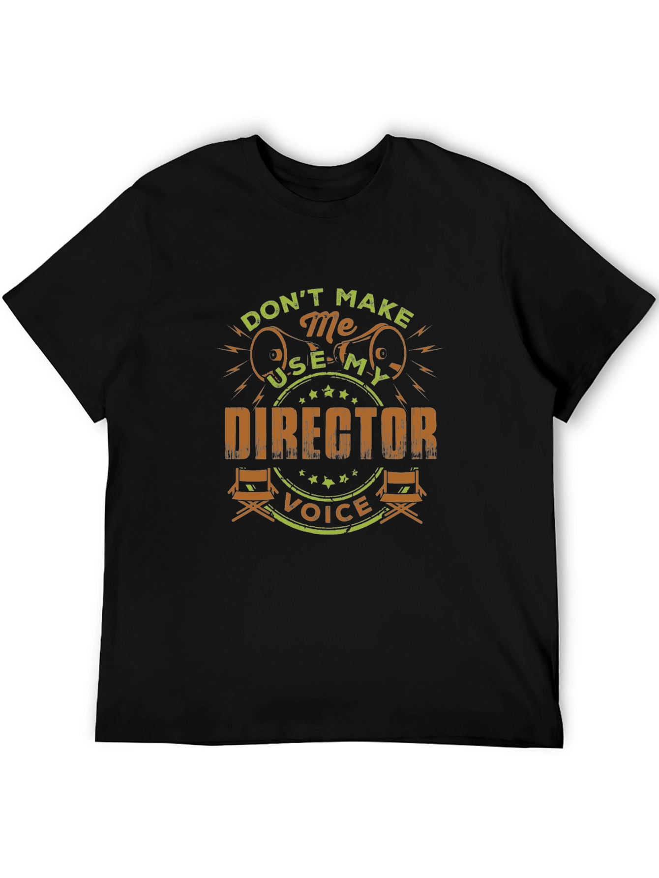 Black Director Voice T-Shirt - Funny Film Crew Gift view 5