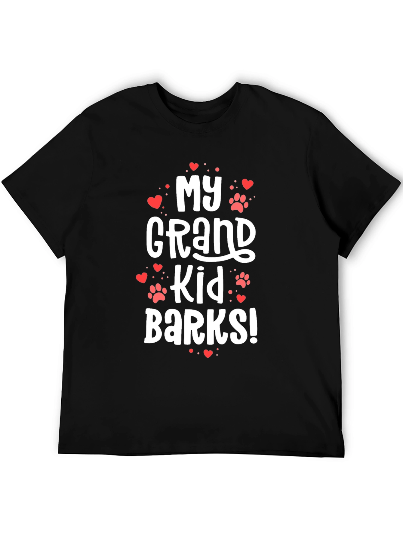 Black My Grand Kid Barks! Novelty Graphic Tee view 5