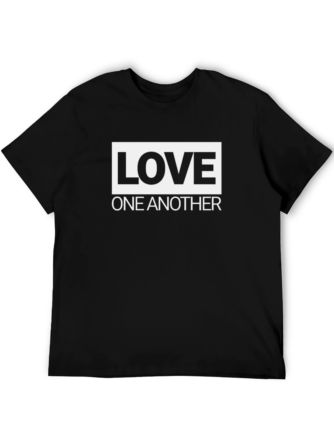 Black Love One Another T-Shirt - Black Graphic Tee view 5
