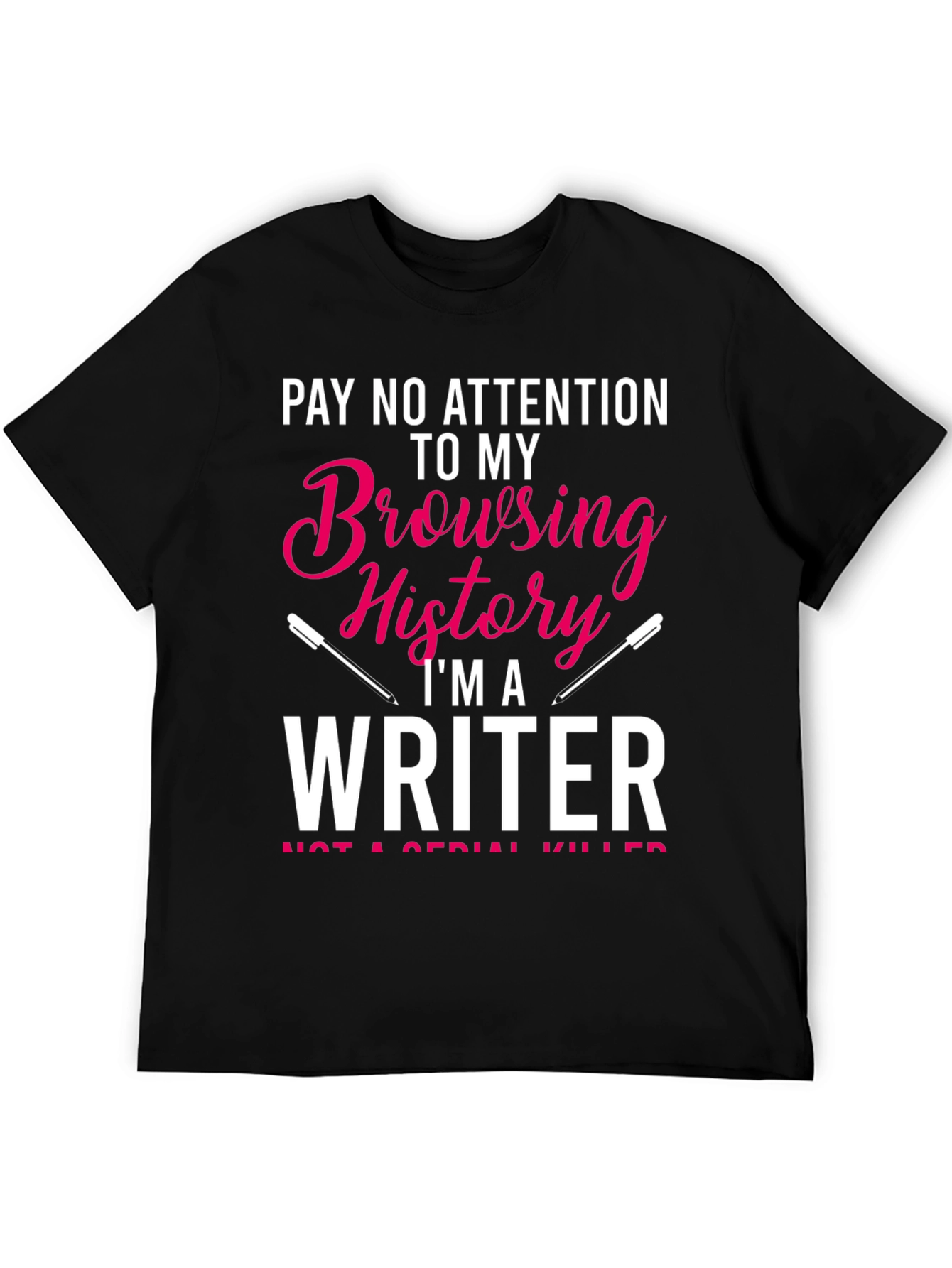 Black Writer Browsing History Graphic Tee view 5