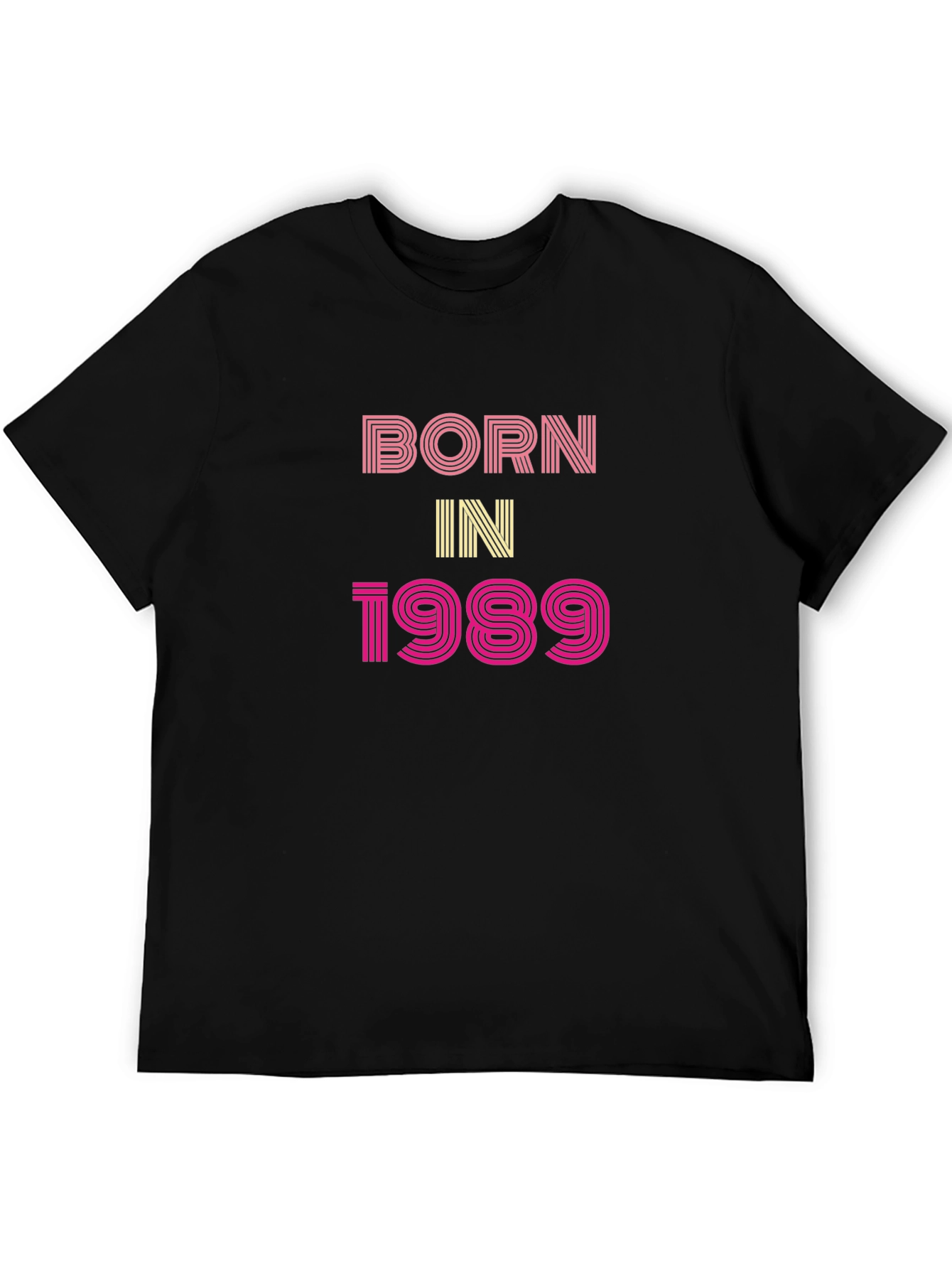 Black Born In 1989 Graphic Tee - Retro Birthday Shirt view 5
