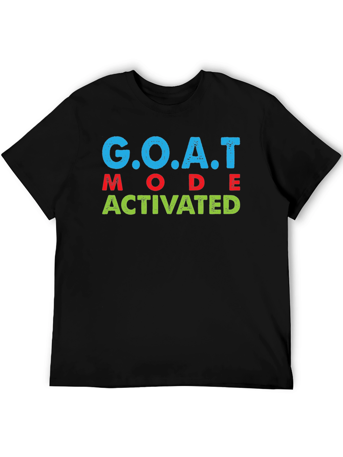 Black GOAT Mode Activated Graphic Tee view 5