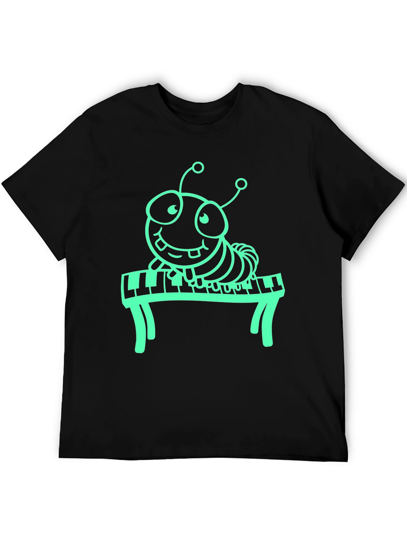 Black Piano Bug Black Tee view 5