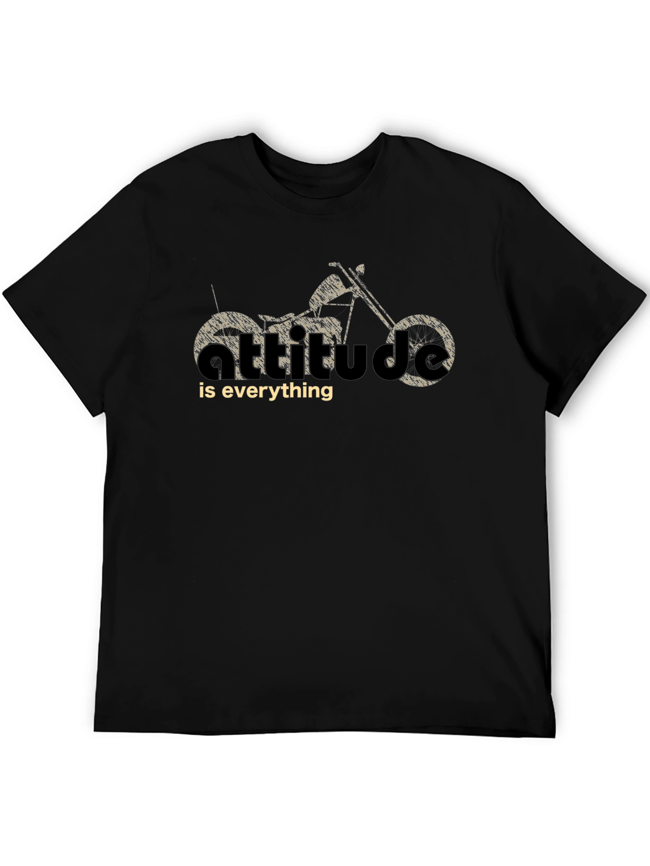 Black Attitude is Everything Motorcycle T-Shirt view 5