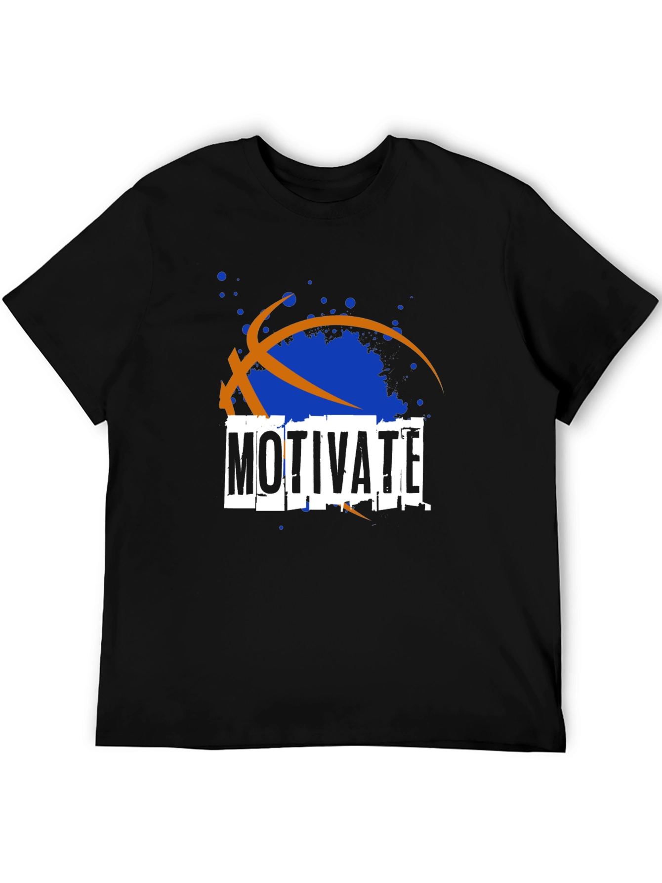 Black Motivate Basketball Graphic T-Shirt view 5