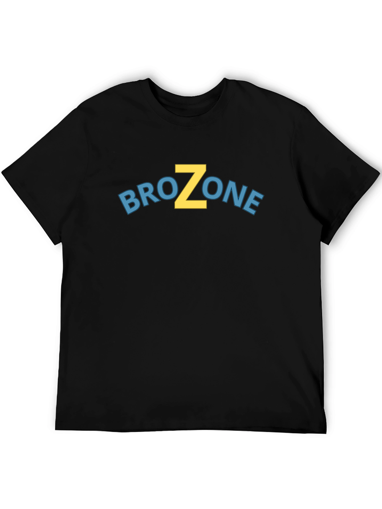 Black BroZone Graphic T-Shirt - Black Crew Neck Tee view 5