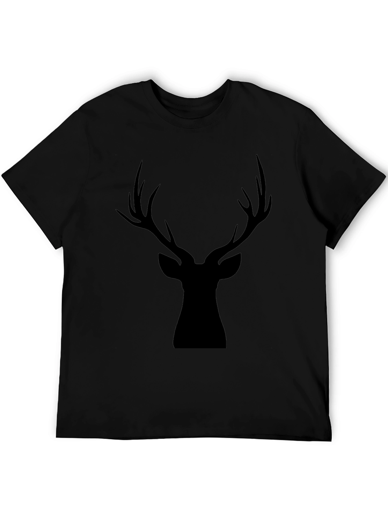 Black Black Deer Silhouette Graphic Tee view 5