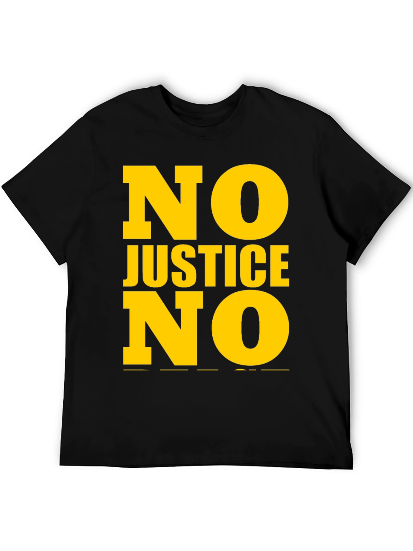 Black No Justice No Peace Graphic Tee view 5