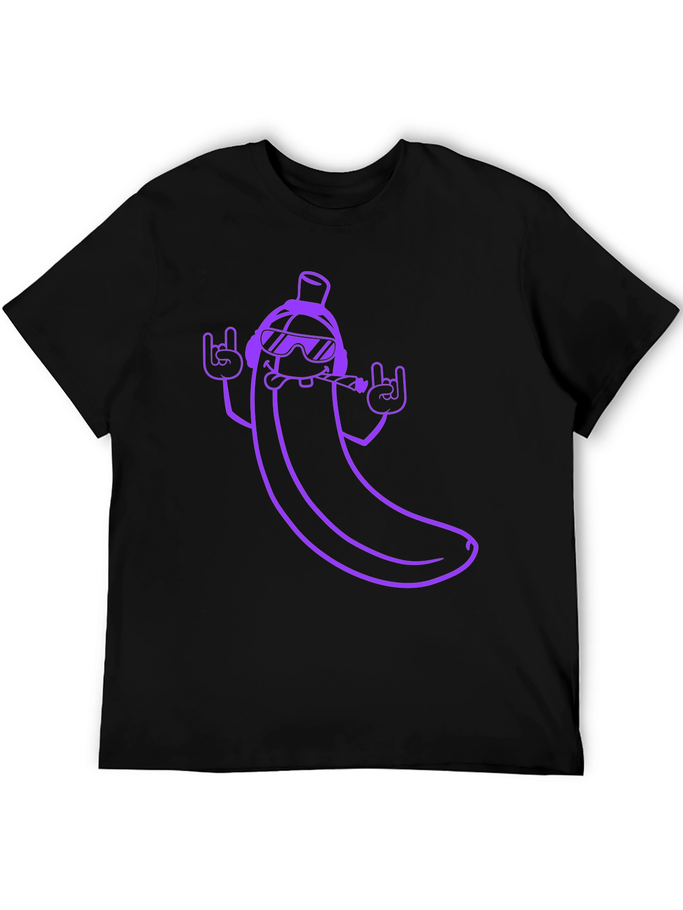 Black Cool Banana Graphic T-Shirt - Rock On Style! view 5
