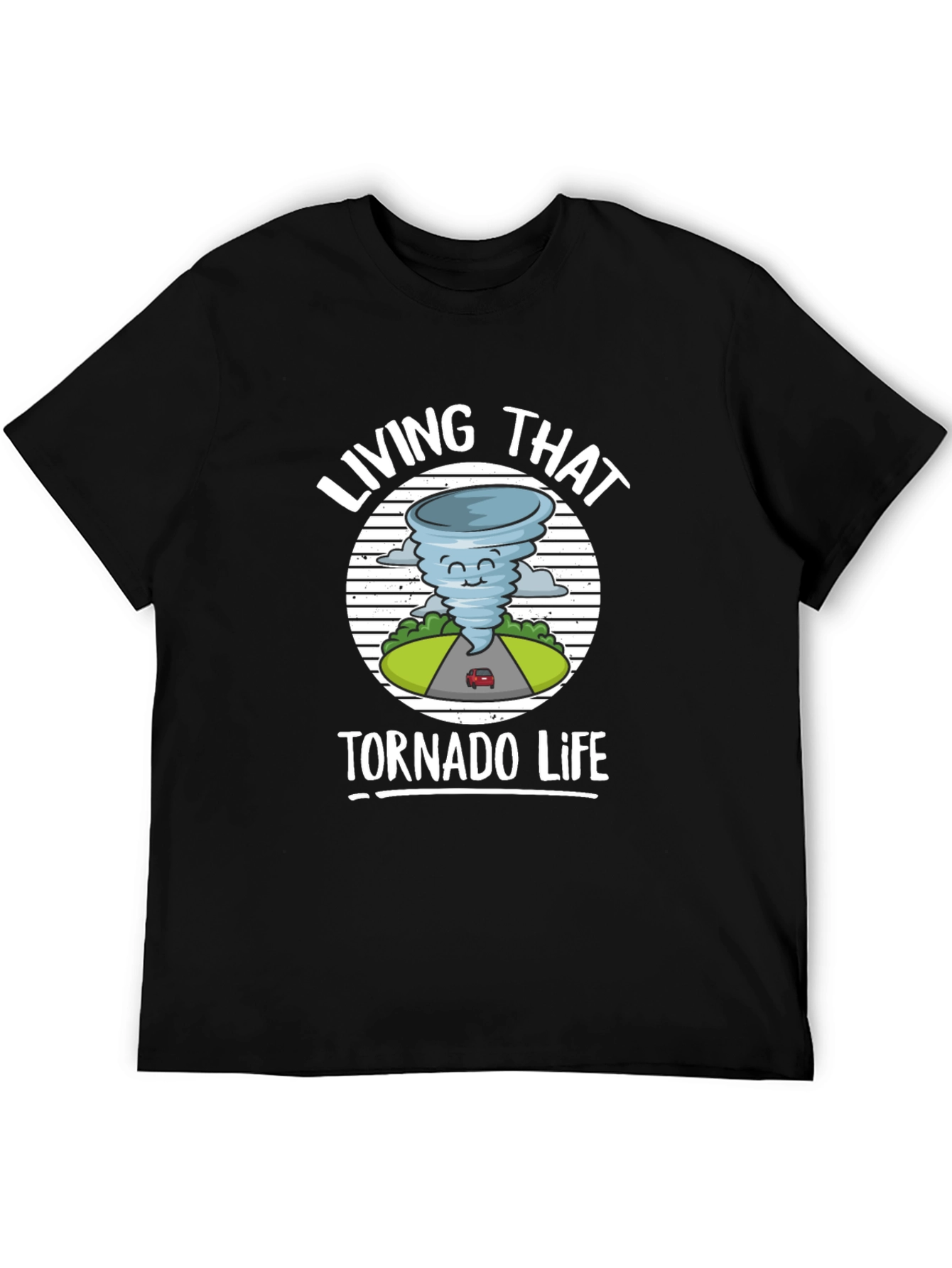 Black Living That Tornado Life Graphic T-Shirt view 5