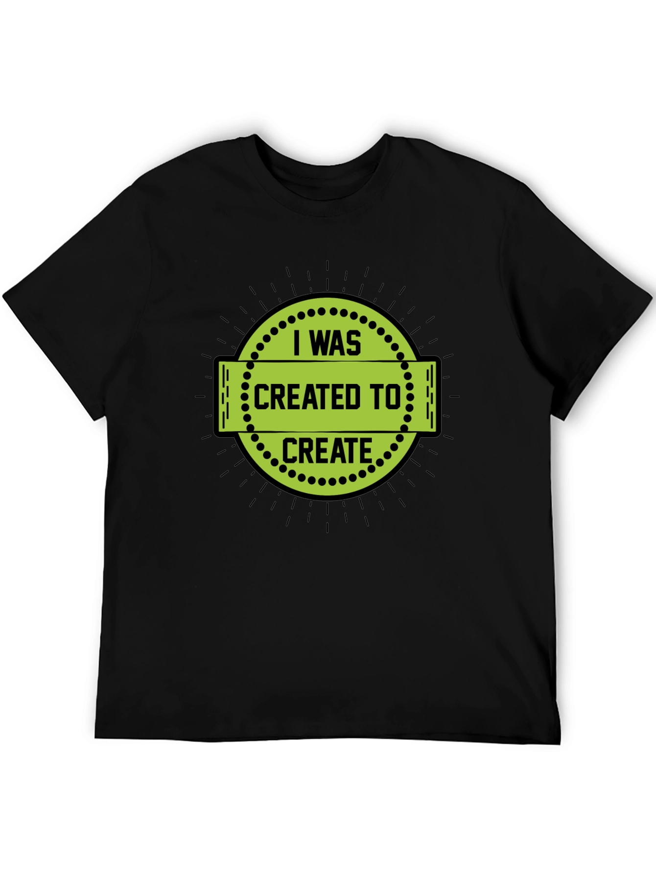 I Was Created to Create Black T-Shirt - 5