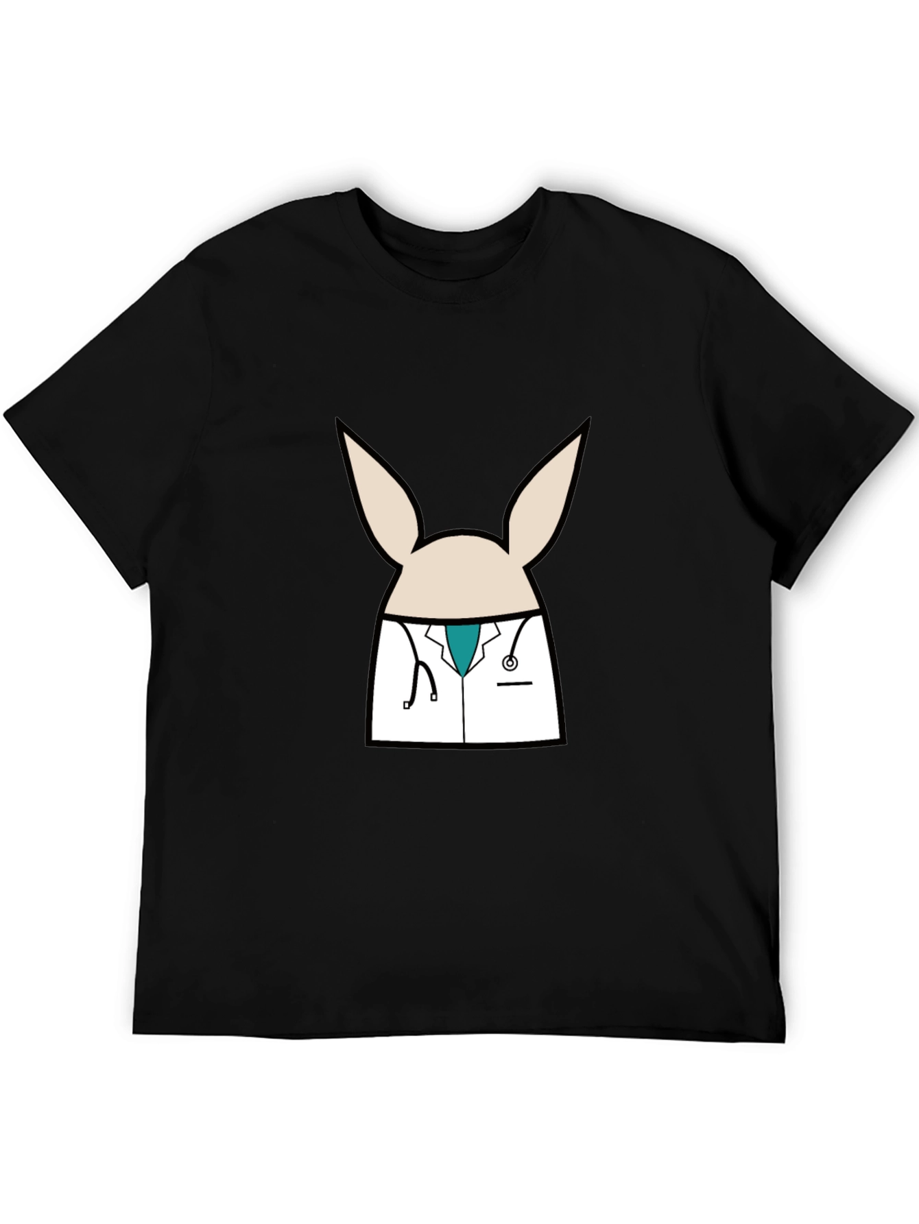 Black Doctor Bunny Black T-Shirt view 5