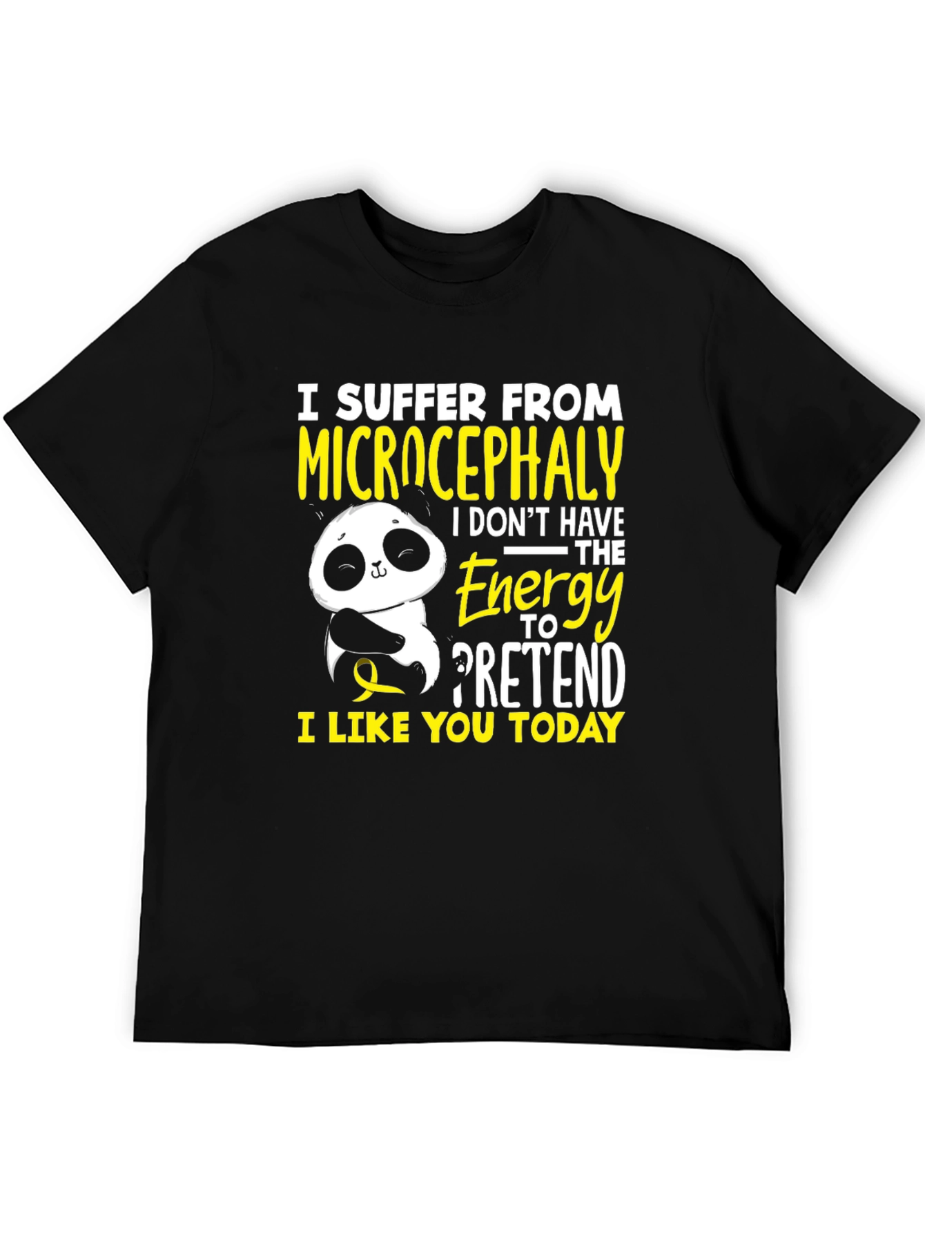 Black Microcephaly Panda T-Shirt - Energy to Pretend view 5