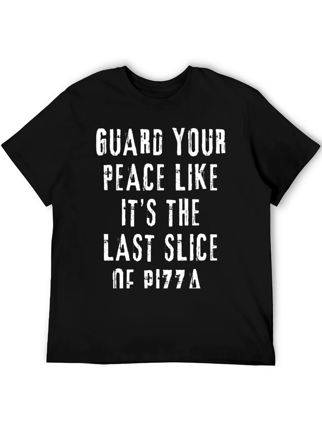 Black Guard Your Peace Pizza Slice Graphic Tee view 5
