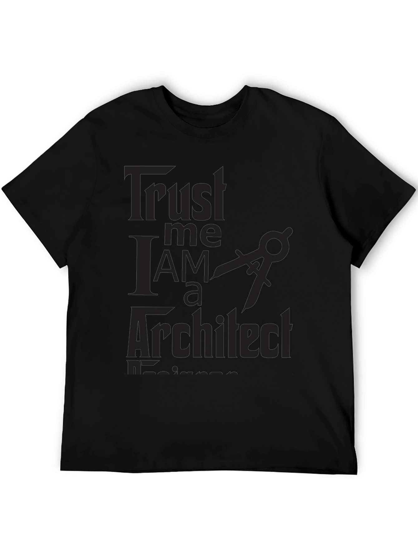 Black Trust Me I'm an Architect Black T-Shirt view 5