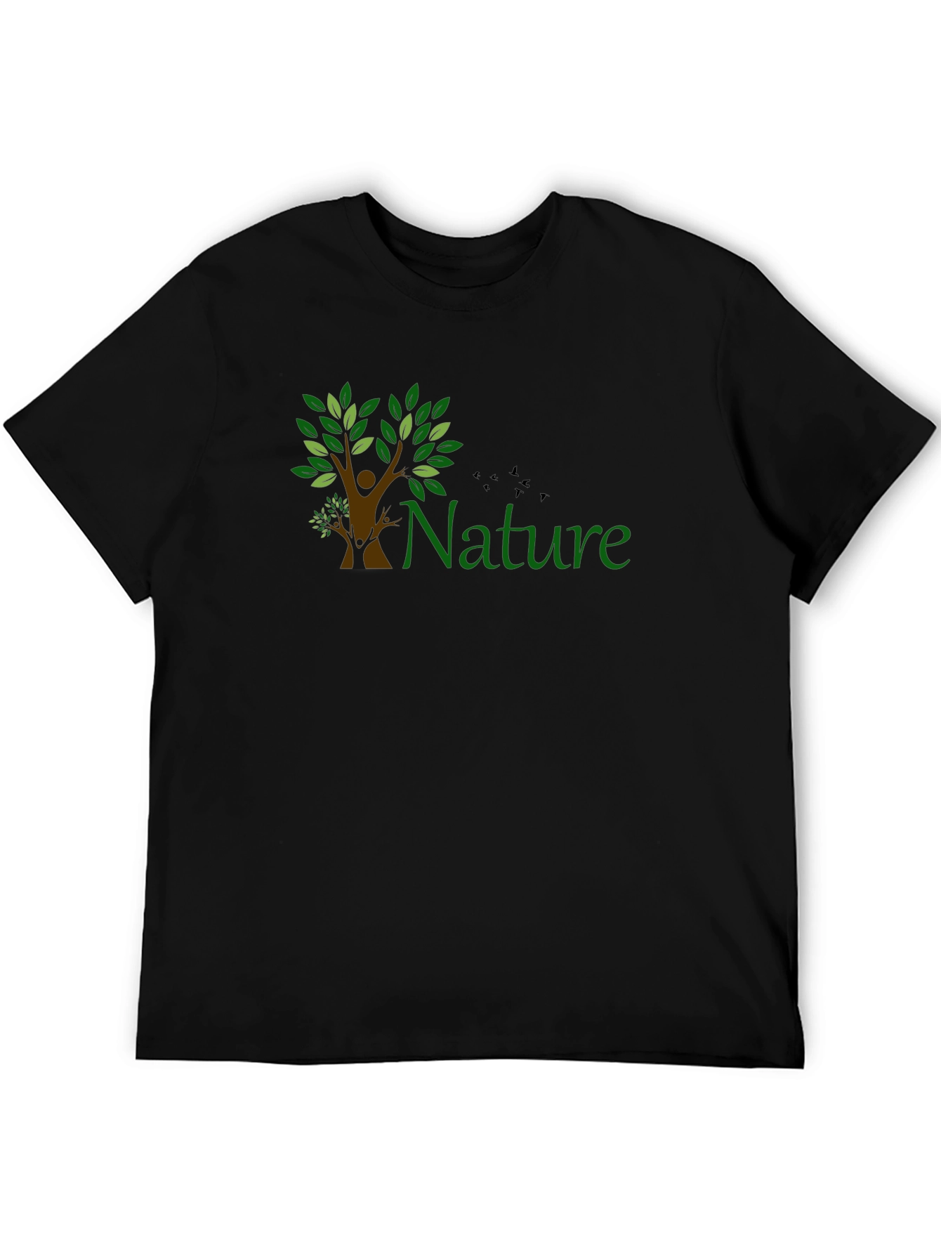 Black Nature Graphic Tee - Eco-Friendly Design view 5