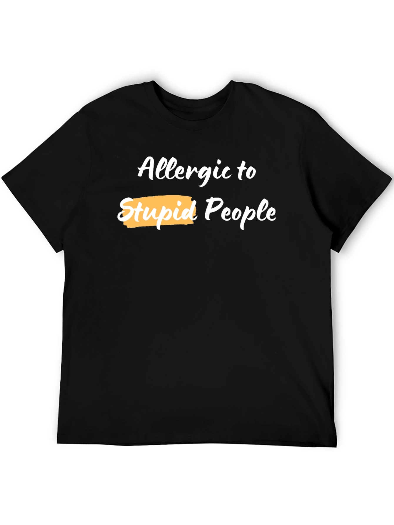 Black Allergic to Stupid People Graphic Tee view 5