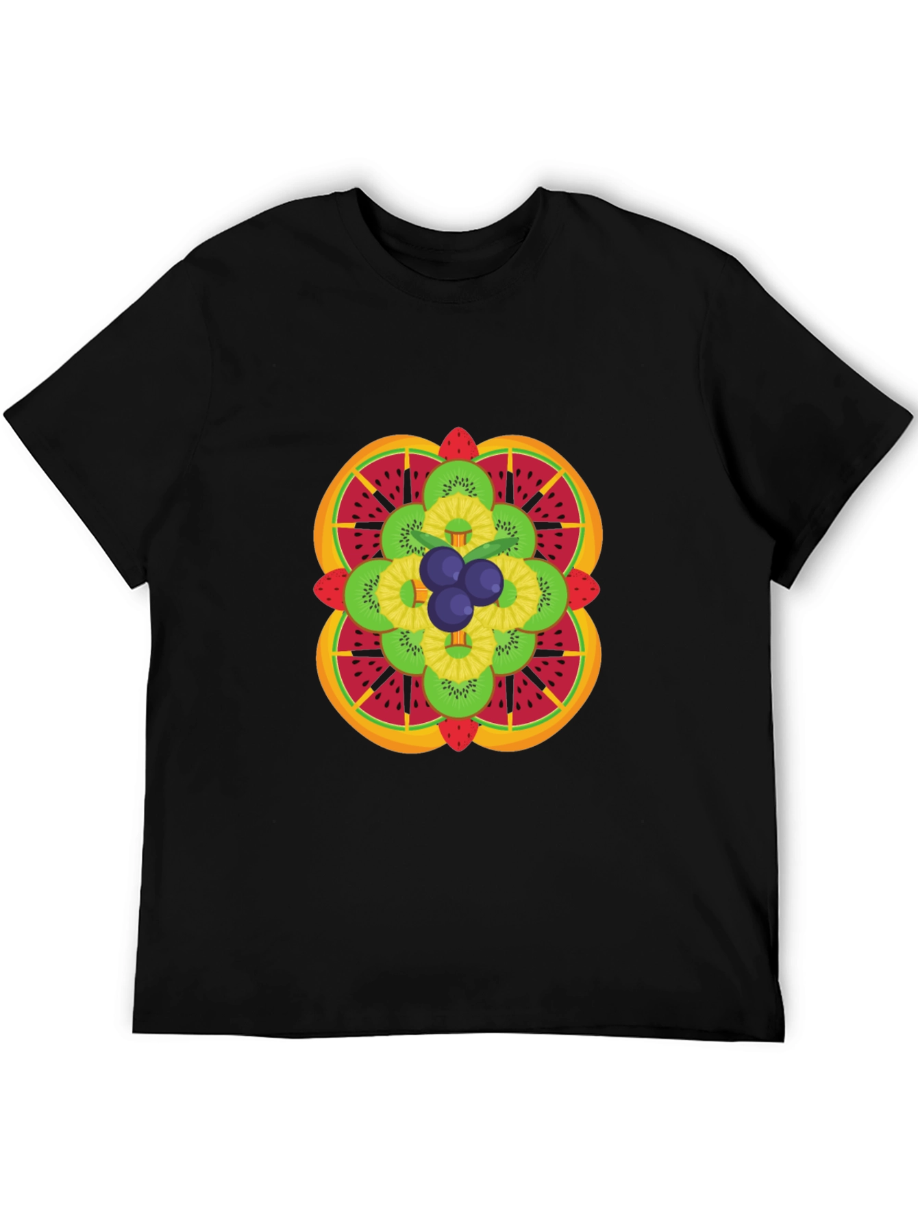 Black Fruit Mandala Graphic Tee - Stylish & Unique Design view 5