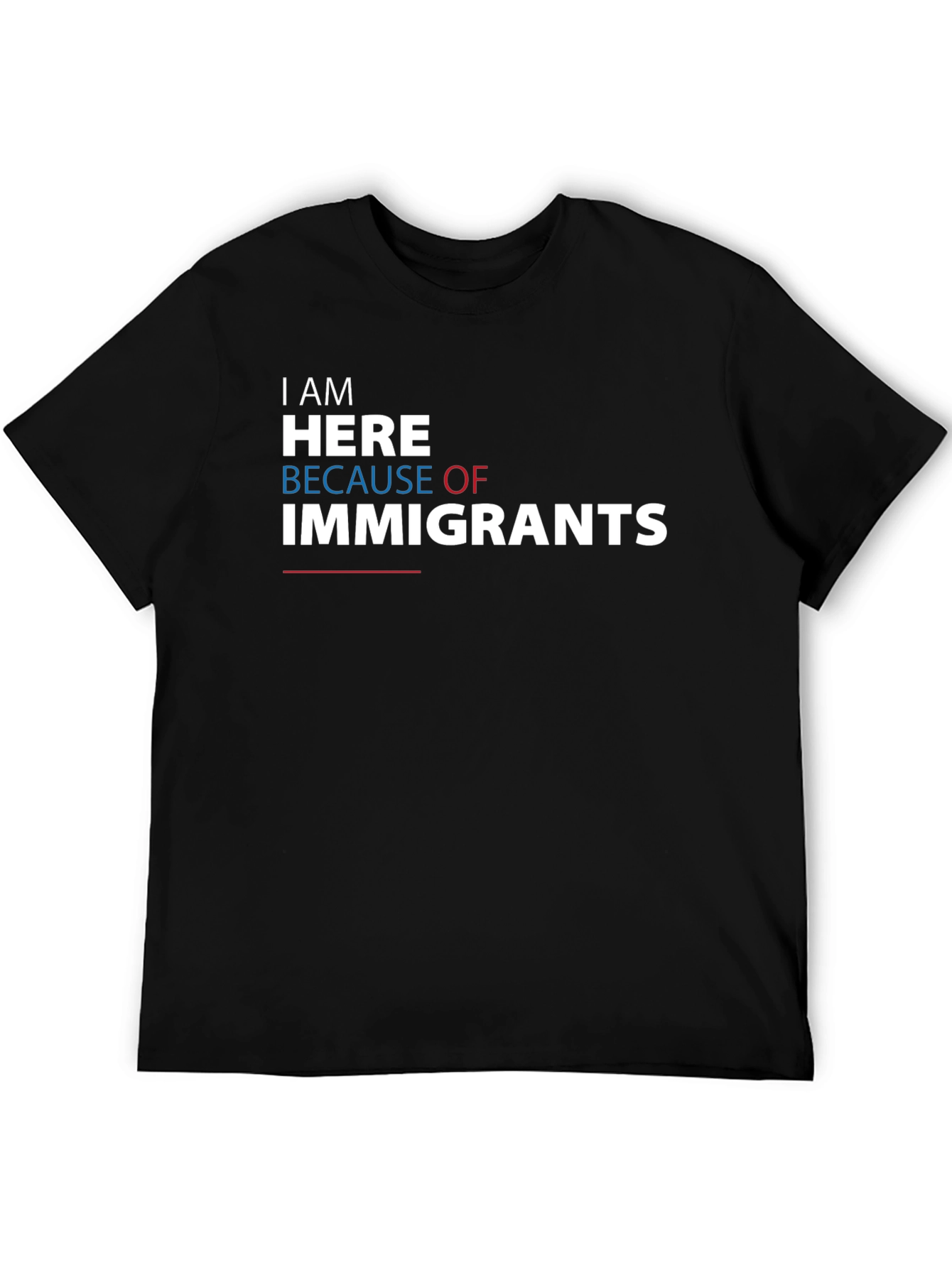 I Am Here Because of Immigrants Graphic Tee - 5