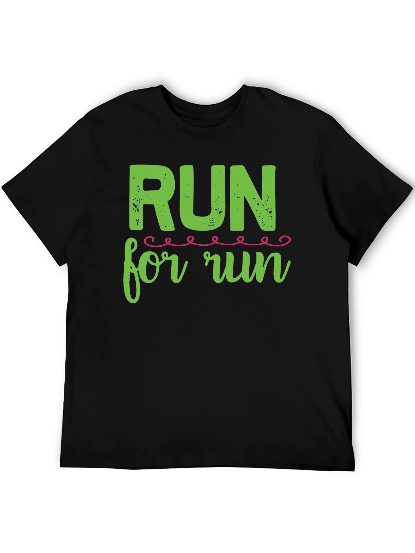 Black Run for Run Graphic Tee - Black Cotton Shirt view 5